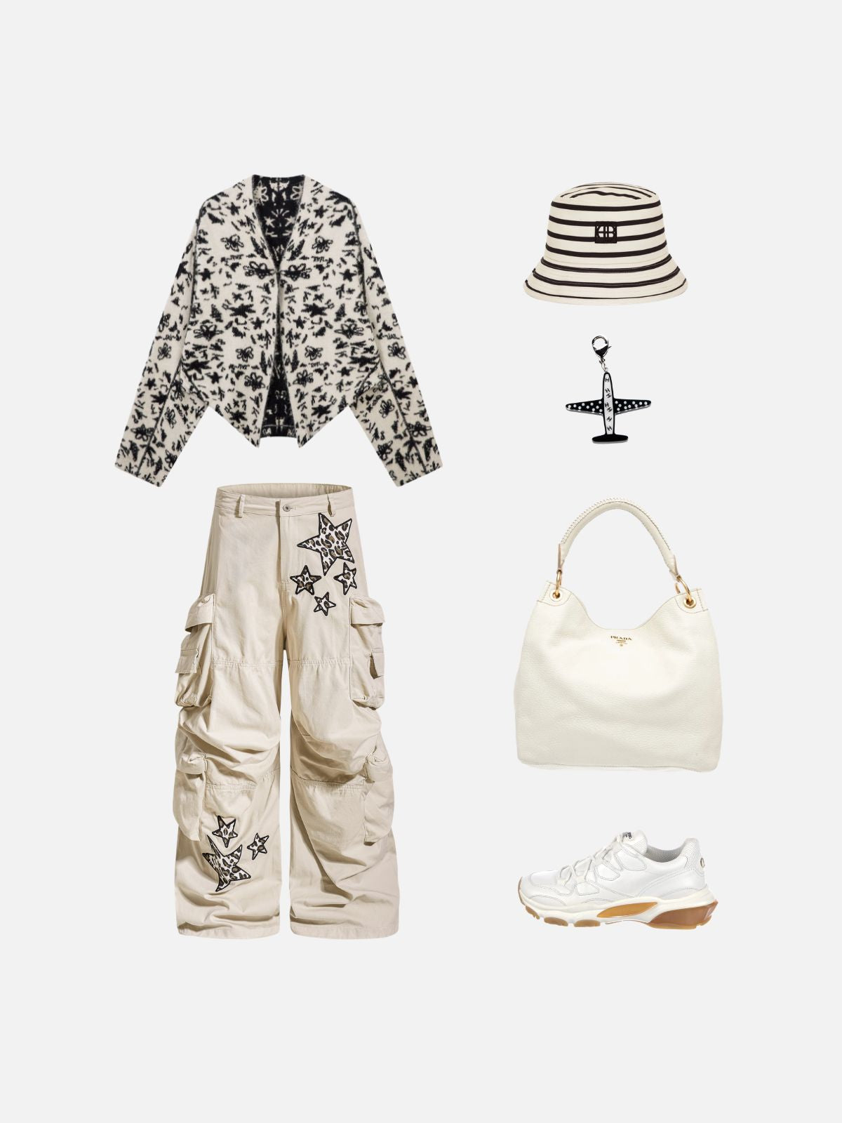 Haaura Leopard Star Cargo Pants