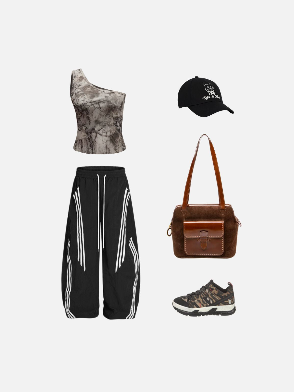 Haaura Leaf CAMO Off-The-Shoulder Tank Top