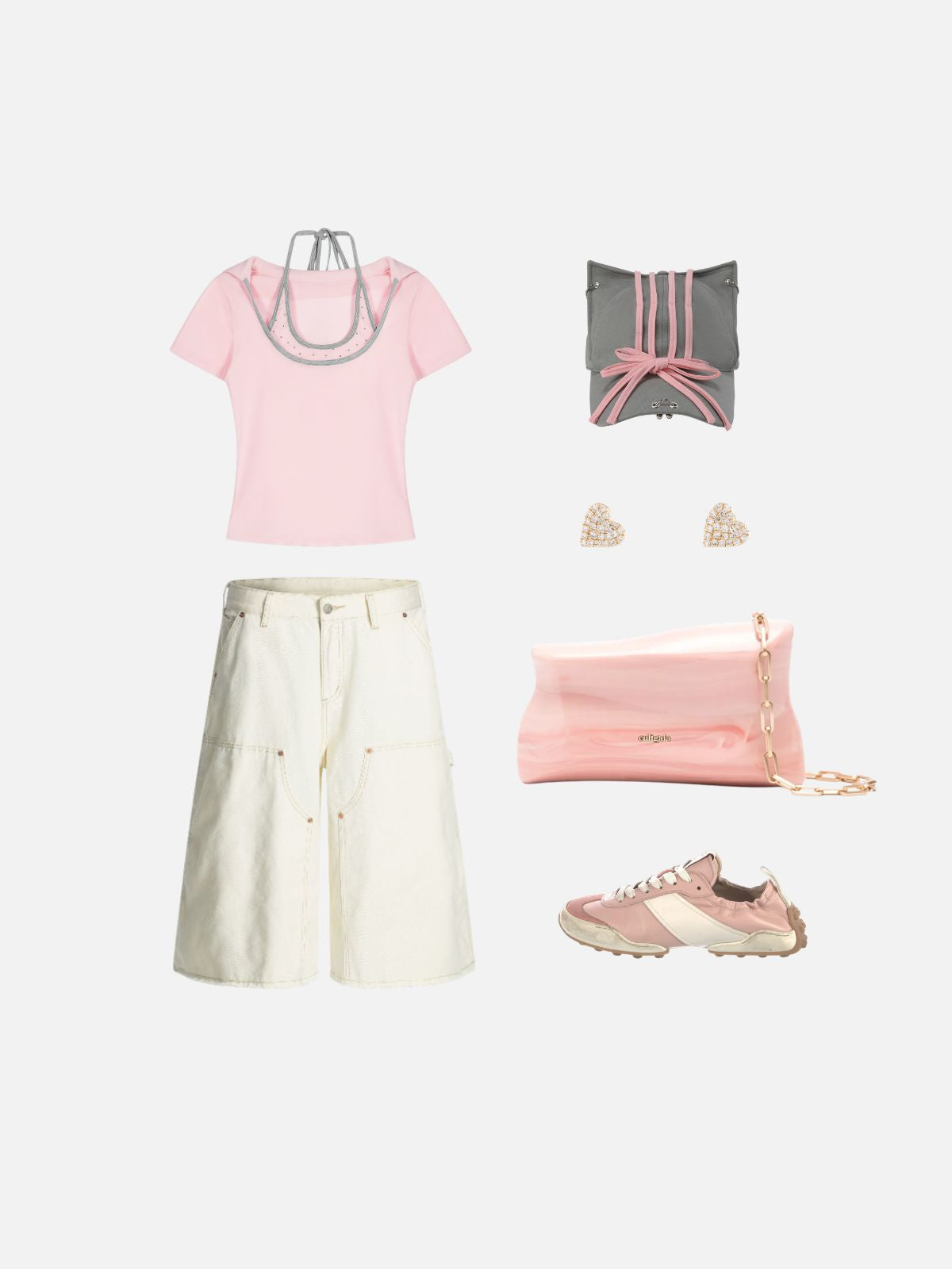 Haaura Layered Halter Baby Tee