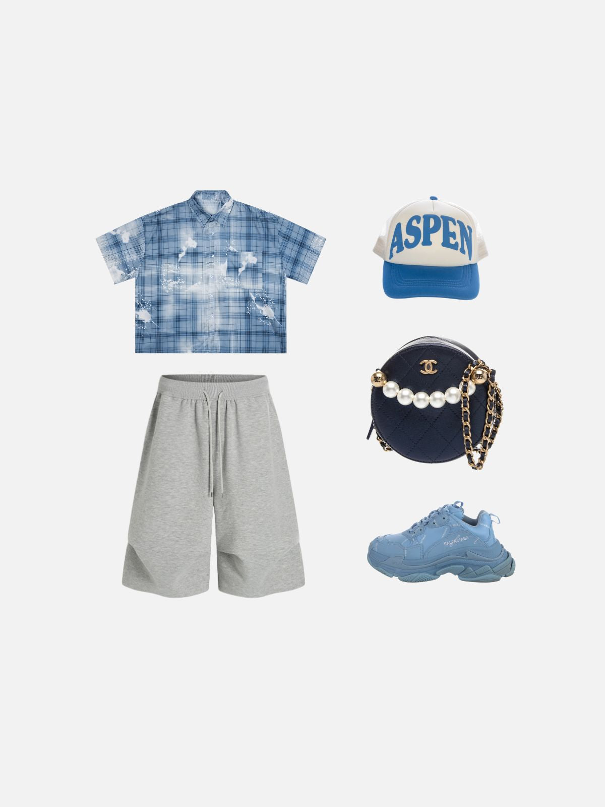 Haaura Boxy Splash Plaid Short Sleeve Shirt