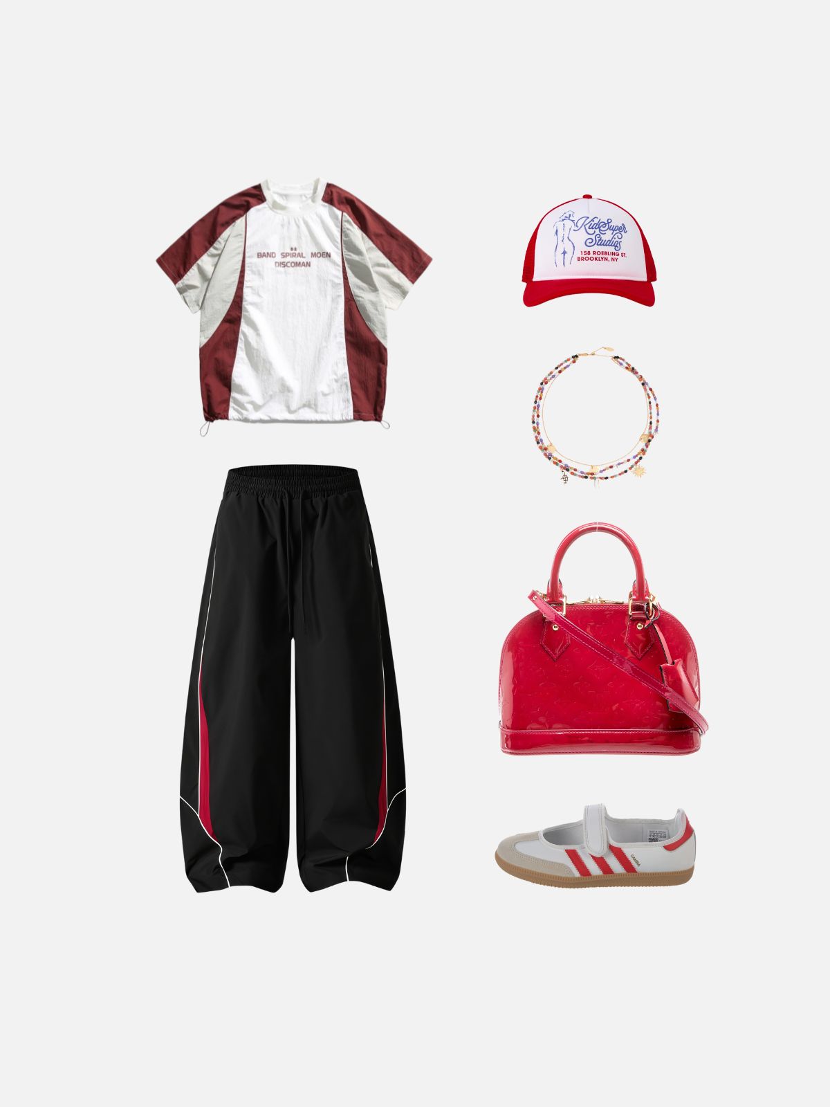 Haaura Color Block Baggy Sweatpants