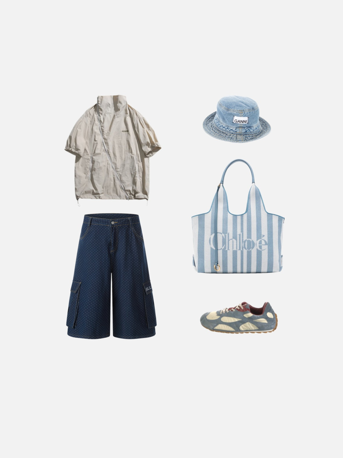 Haaura Polka Dot Cargo Baggy Jorts