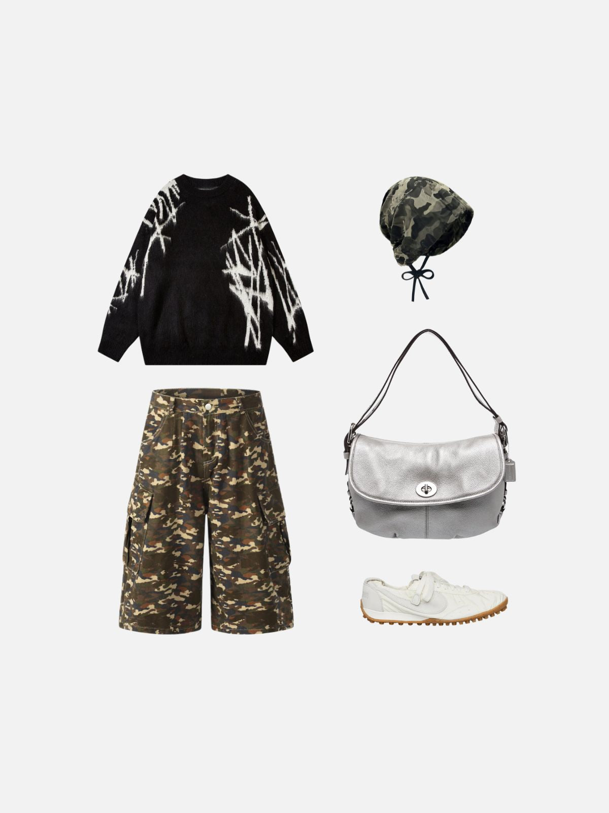 Distressed Camo Tie Headwrap