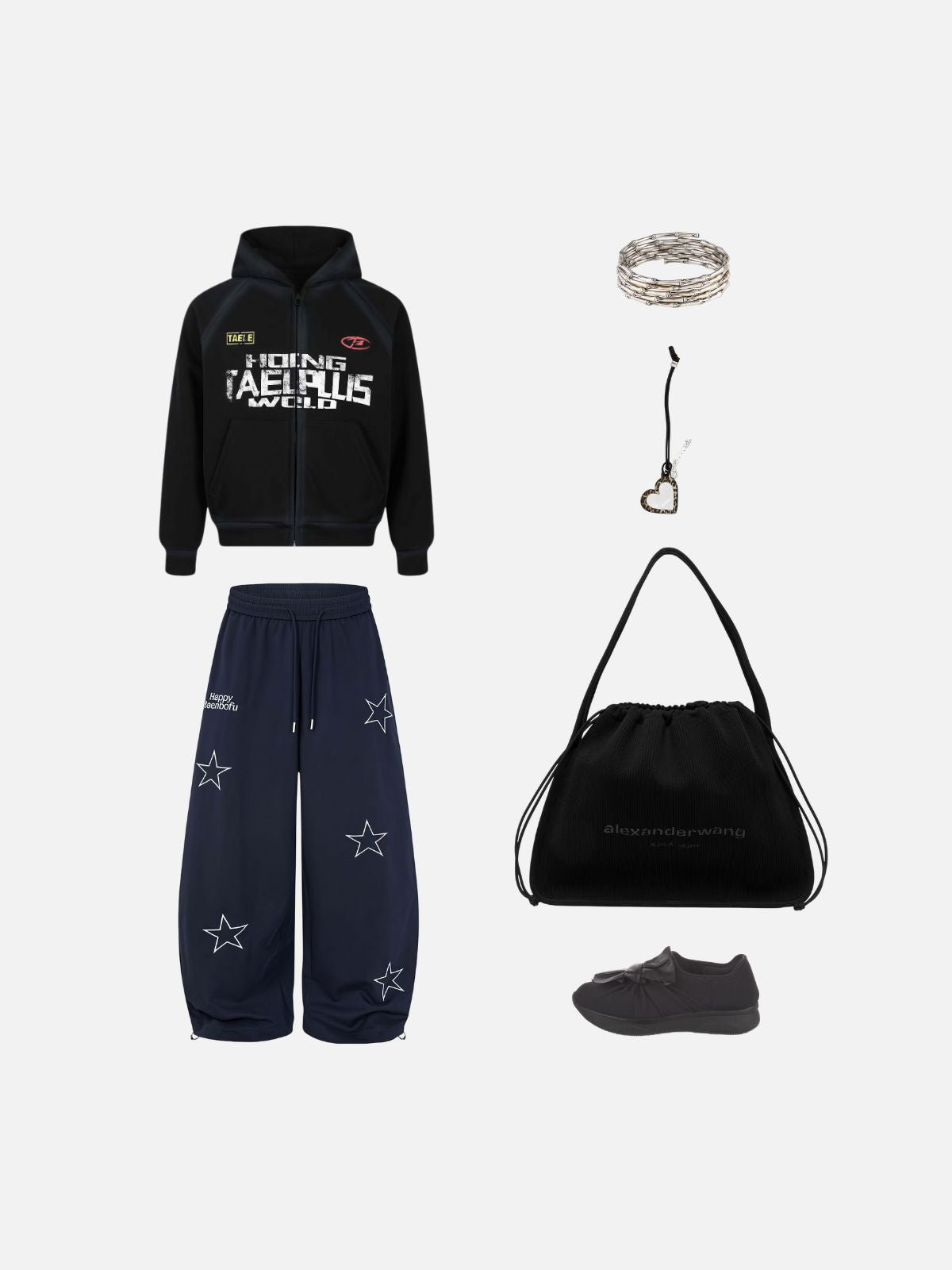 Haaura Star Graphic Baggy Sweatpants
