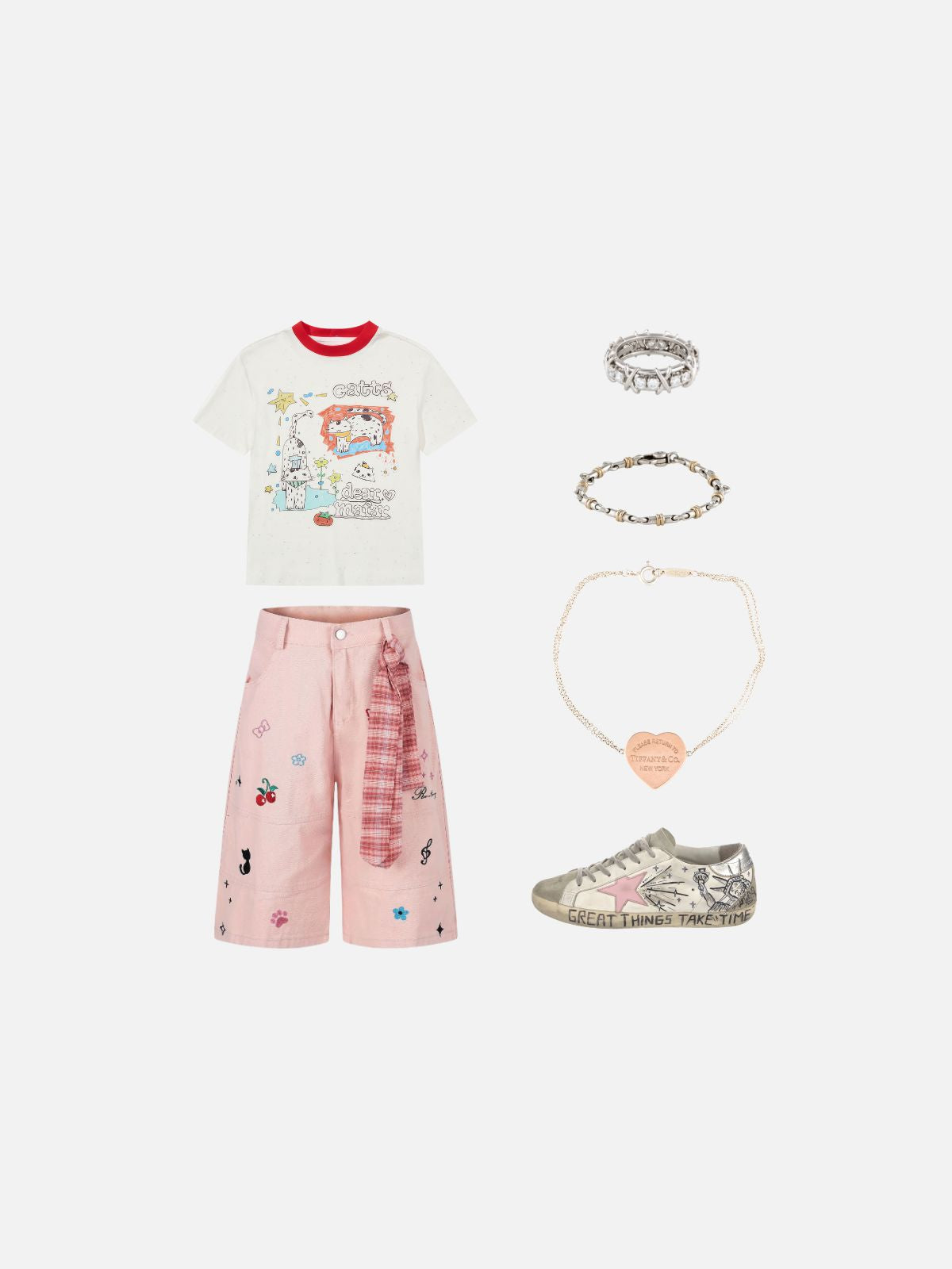 Haaura Doodle Cat Graphic Tee