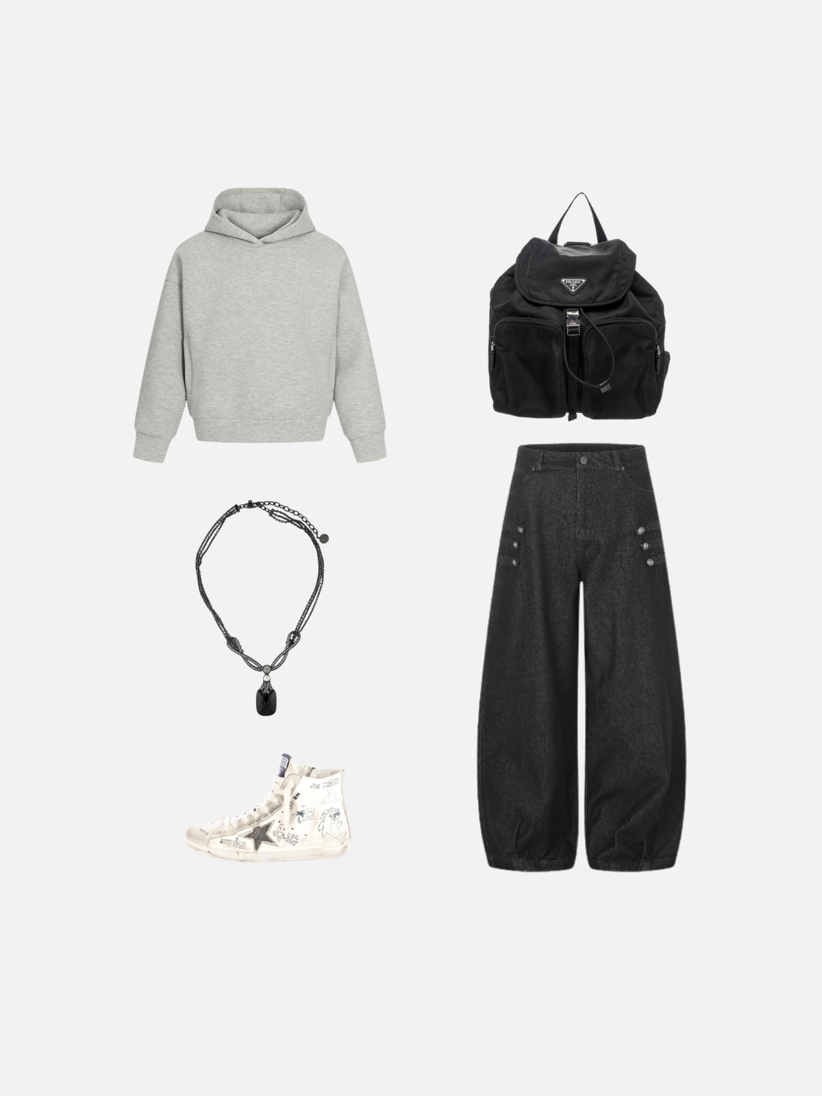 Haaura Cross-Neck Hoodie