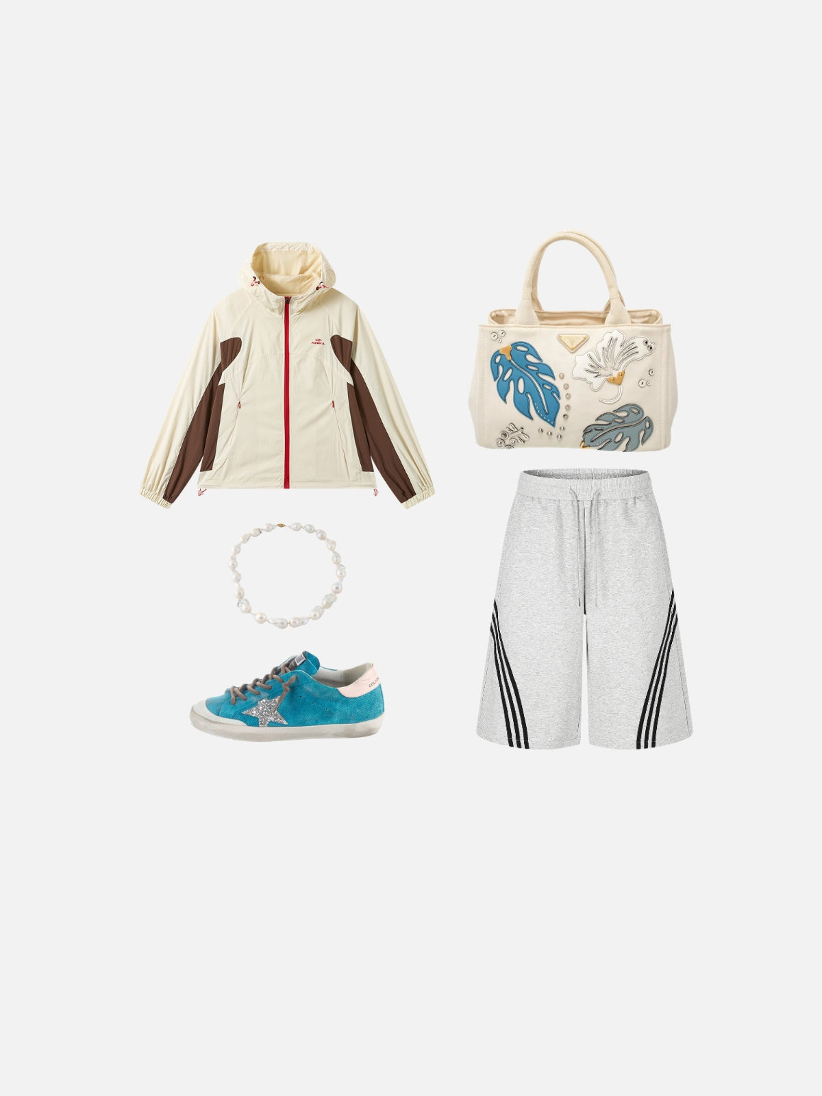 Haaura Colorblock Drawstring Hooded Jacket