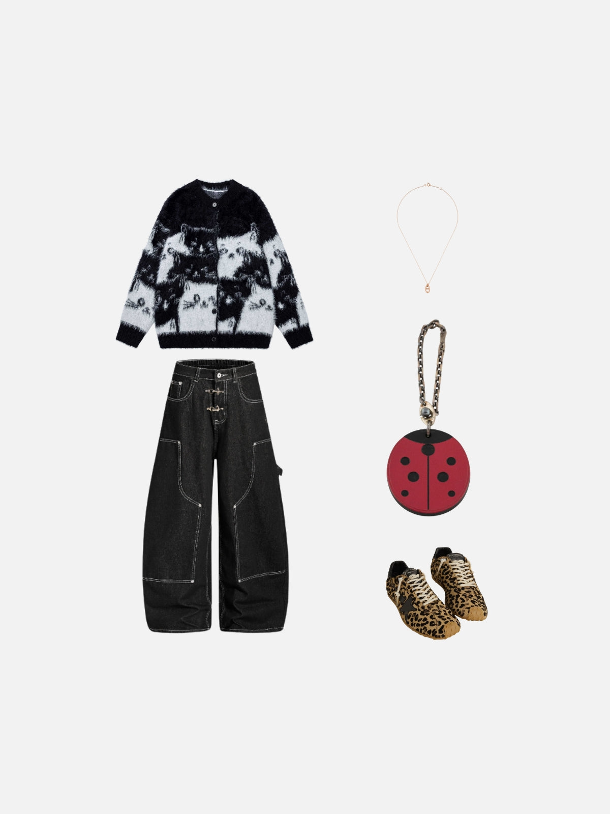 Haaura Fluffy Cat Cardigan