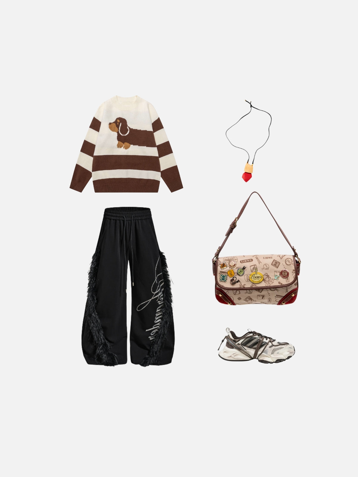 Haaura Dachshund Stripe Sweater