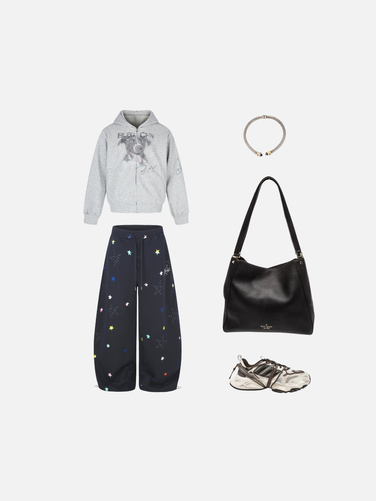 Haaura Colorful Star Graphic Sweatpants