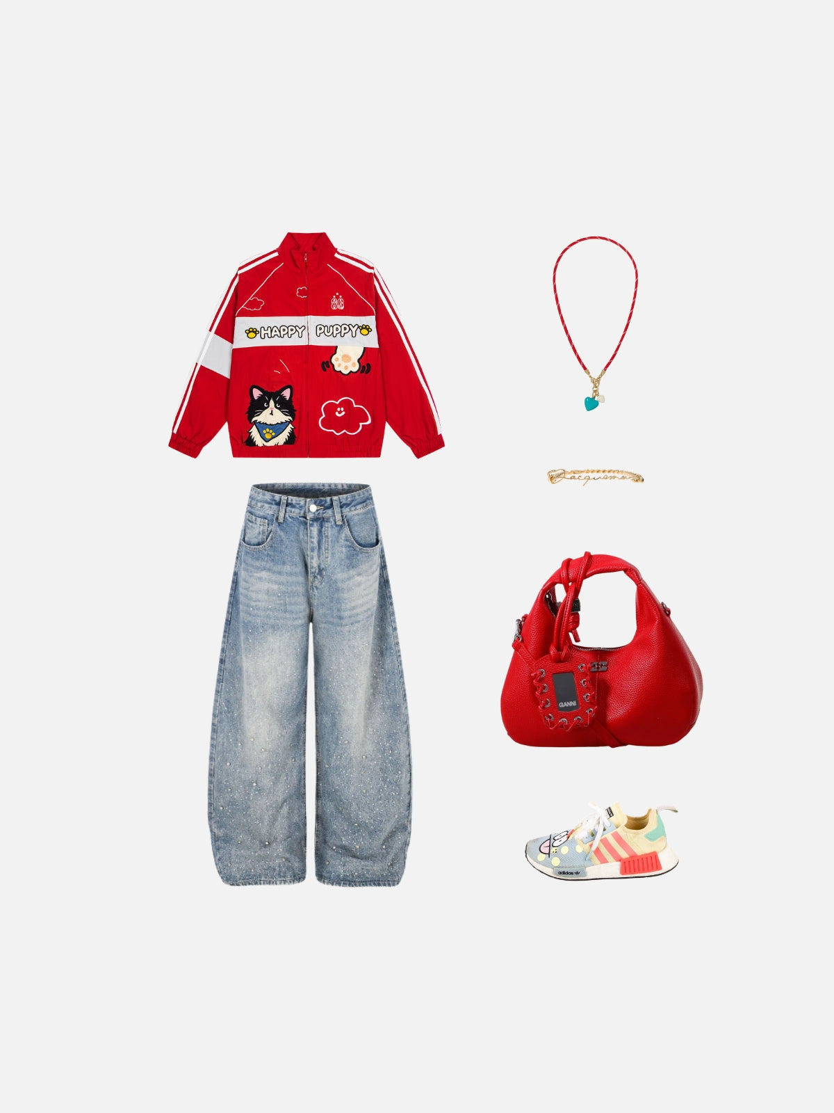 Haaura Cartoon Graphic Track Jacket