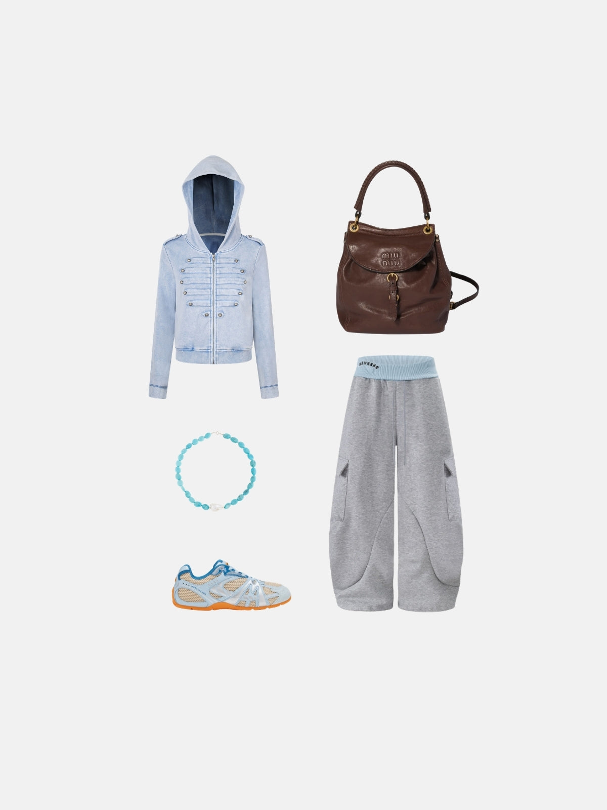 Haaura Washed Rivet Hooded Jacket