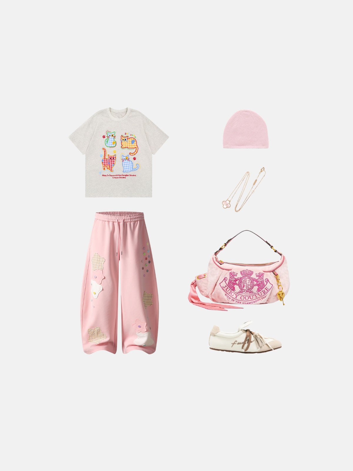 Haaura Star Patch Baggy Barrel Sweatpants