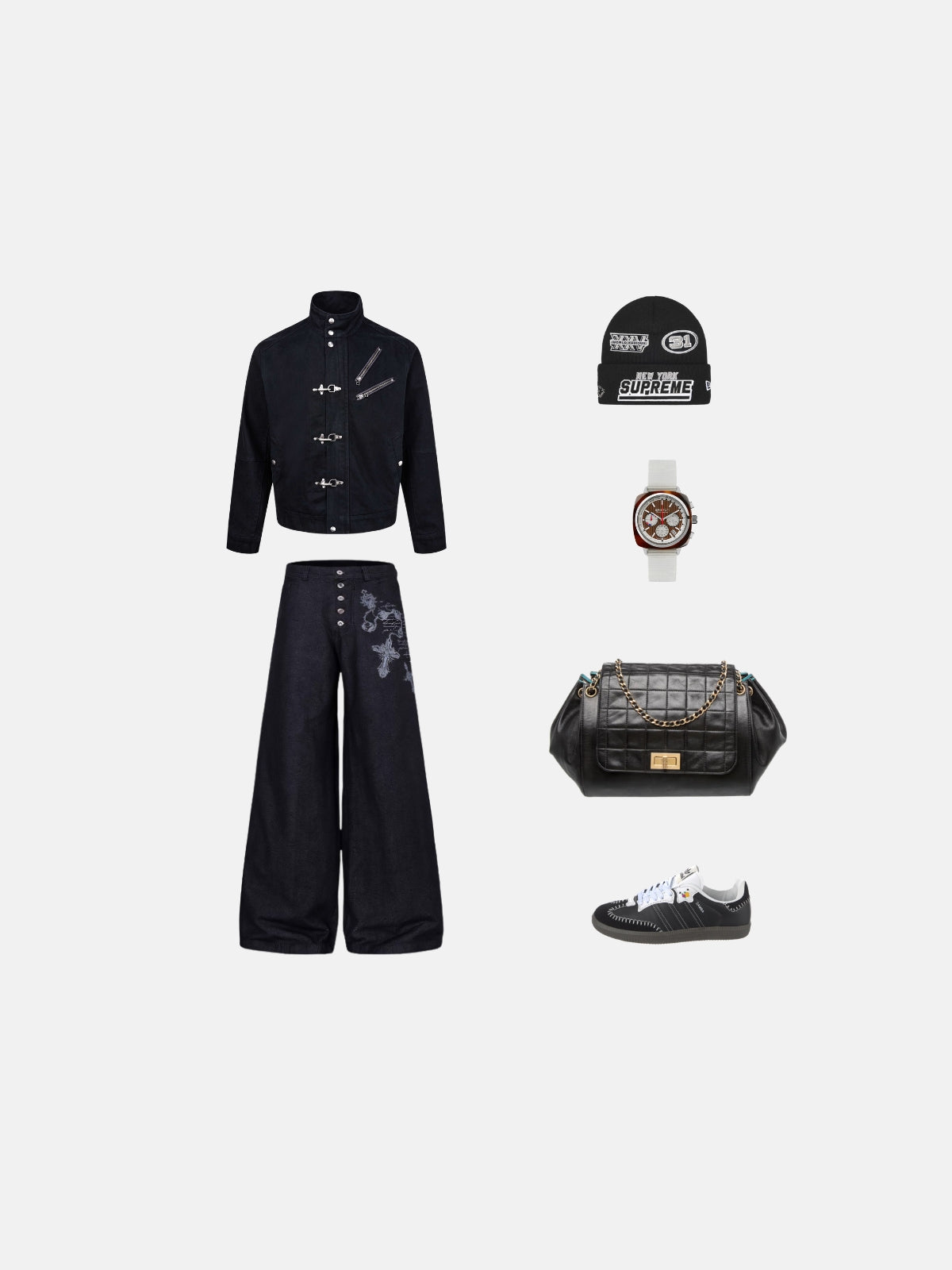 Haaura Fireman Clasp Zip Up Jacket