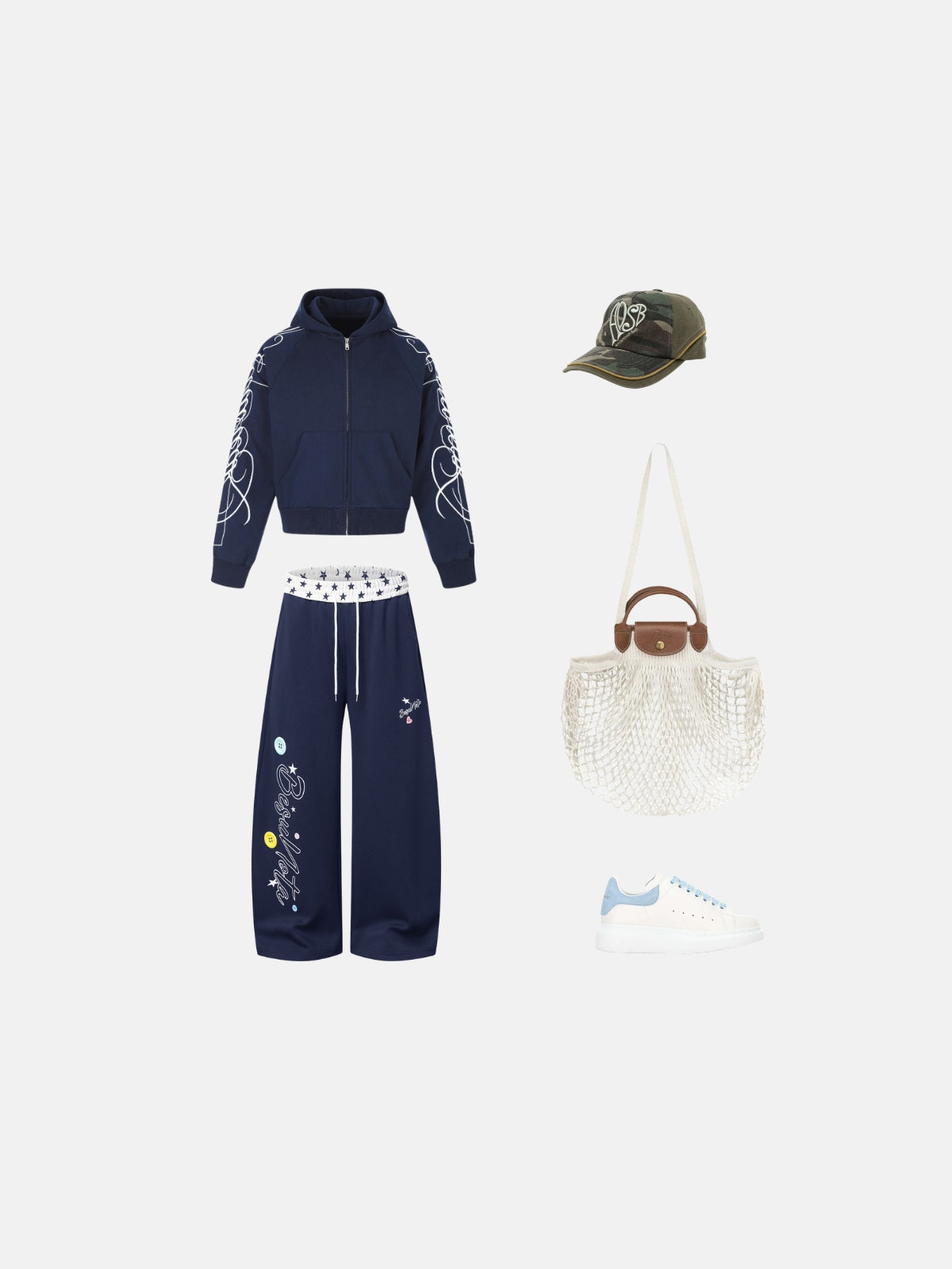 Haaura Star Waist Script Sweatpants