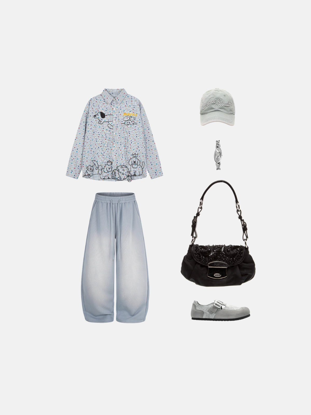 Haaura Washed Baggy Sweatpants