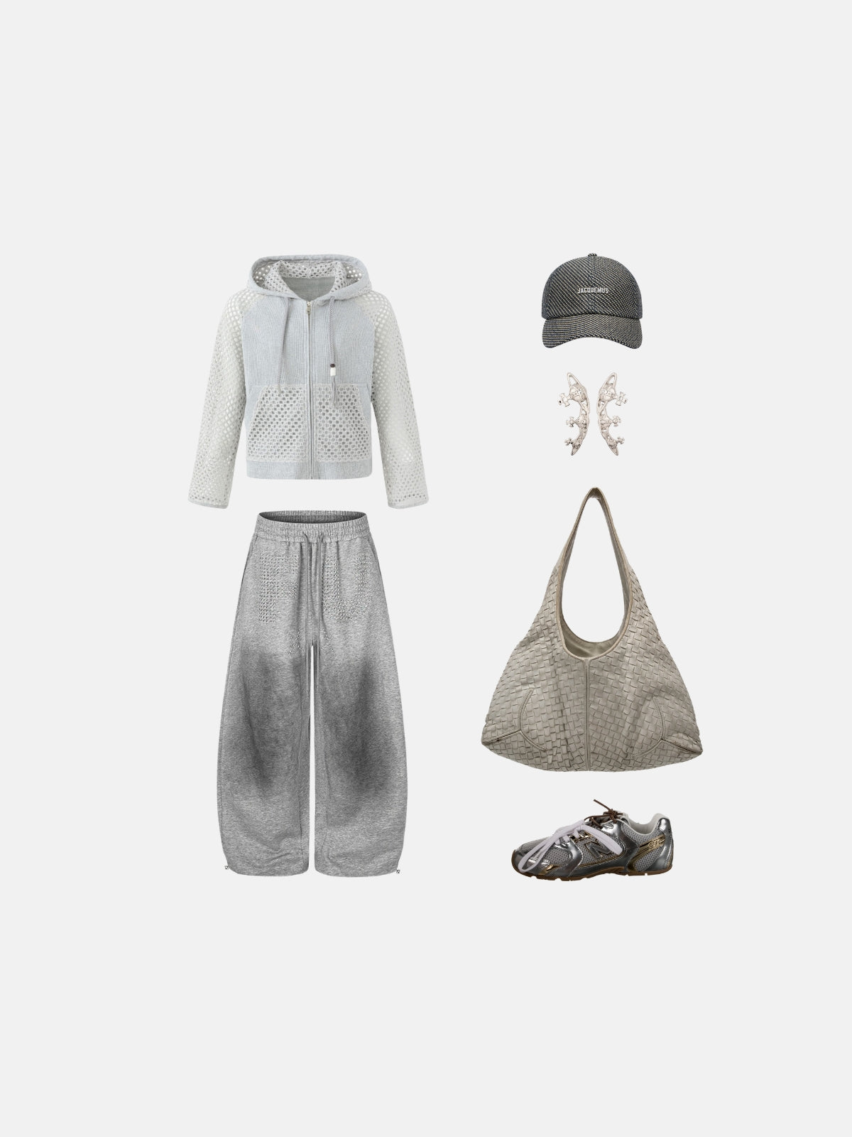 Haaura Cable Knit Baggy Sweatpants