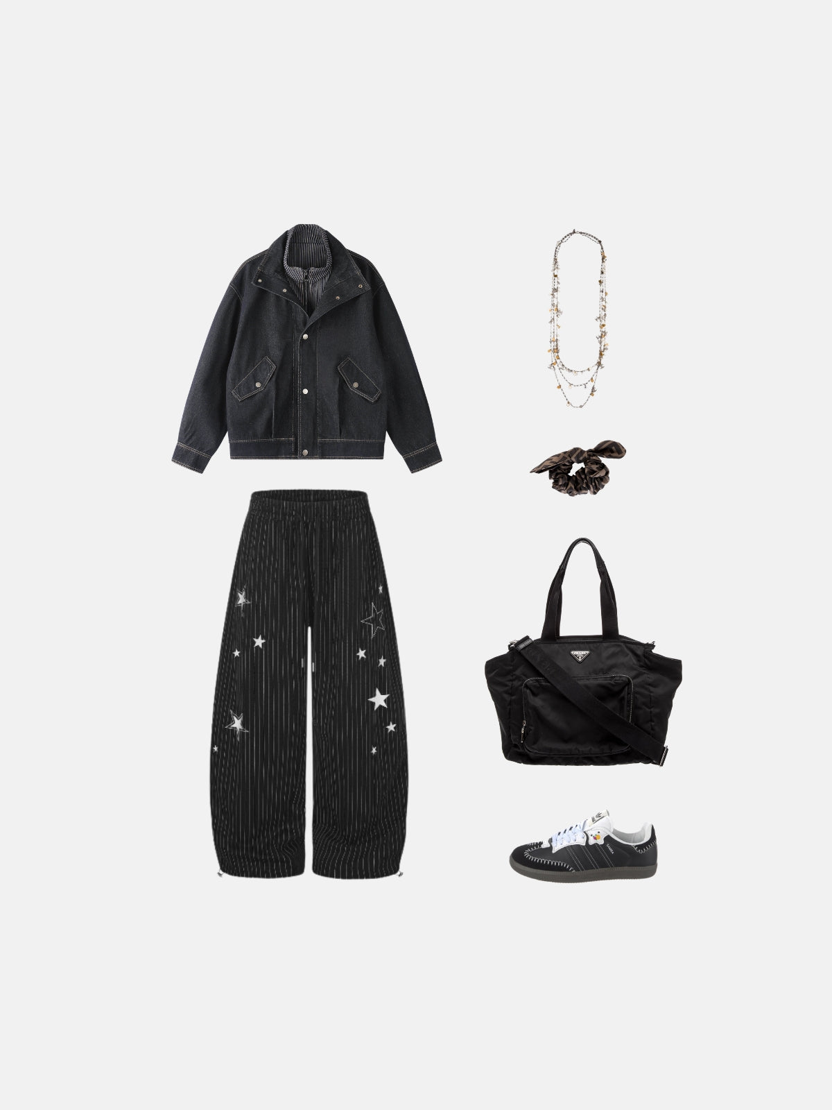 Haaura Layered Collar Denim Jacket