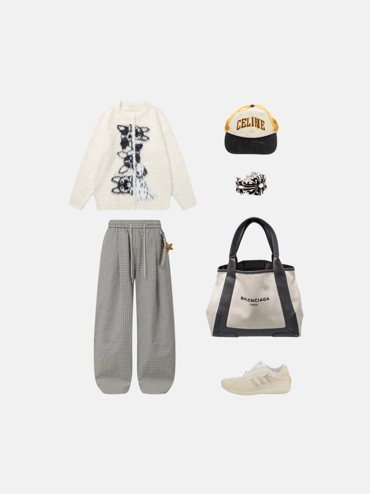 Haaura Fluffy Animal Graphic Cardigan