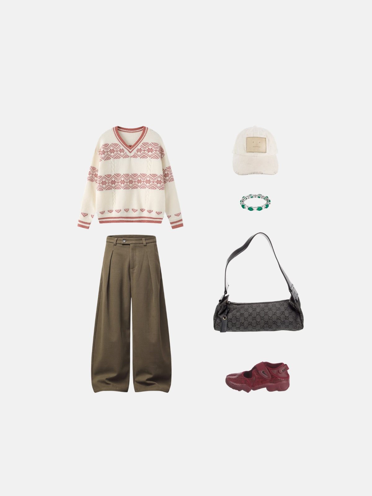 Haaura Pleated Baggy Barrel Pants