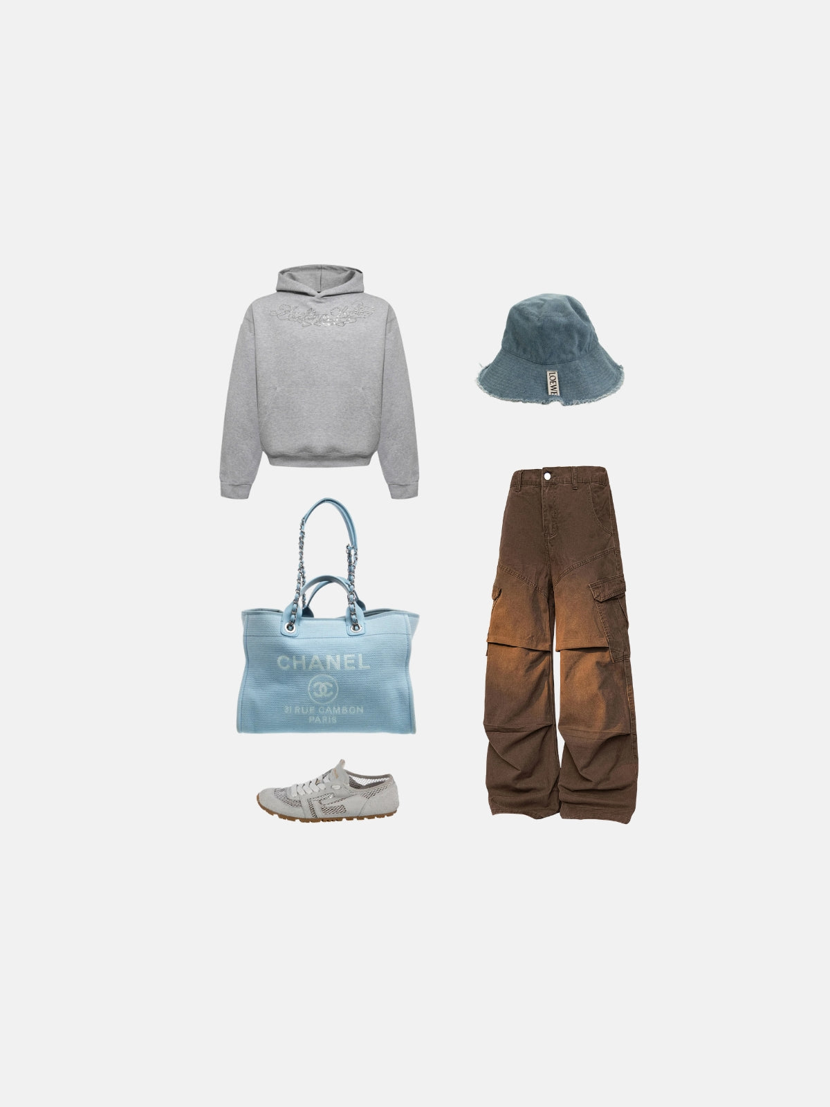 Haaura Washed Cargo Baggy Barrel Pants