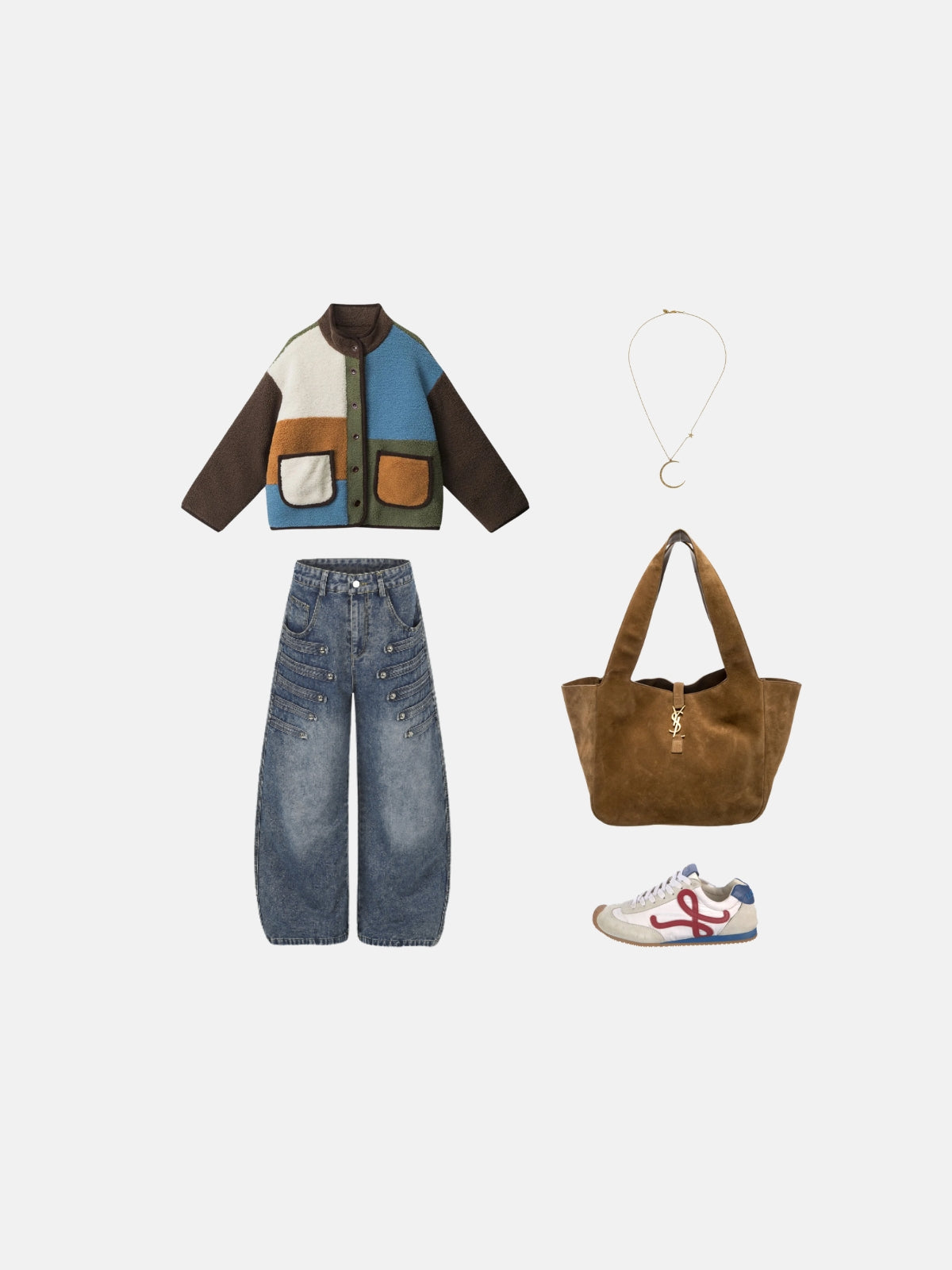Haaura Color Block Plush Coat
