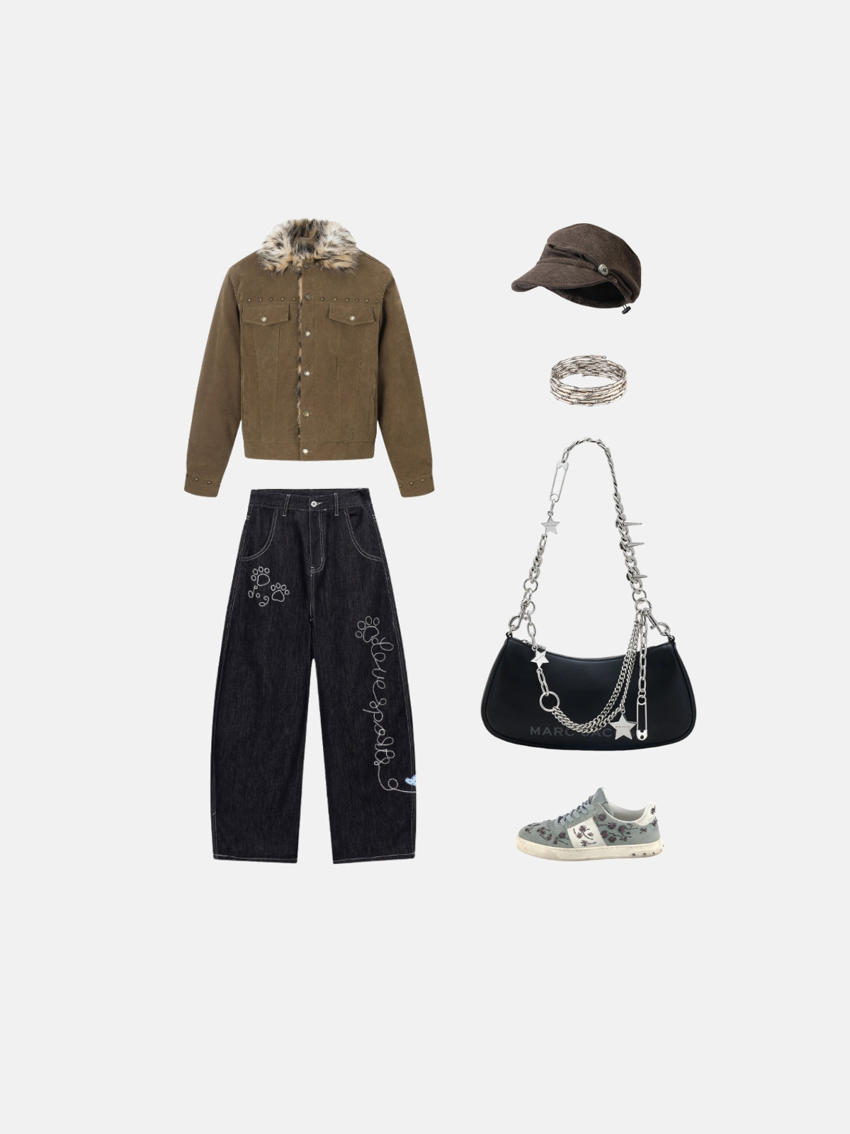 Corduroy Button Newsboy Cap