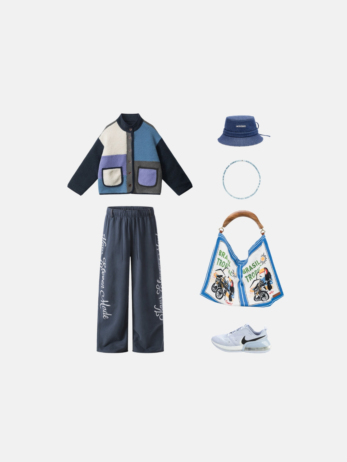 Haaura Letter Print Wide Leg Sweatpants