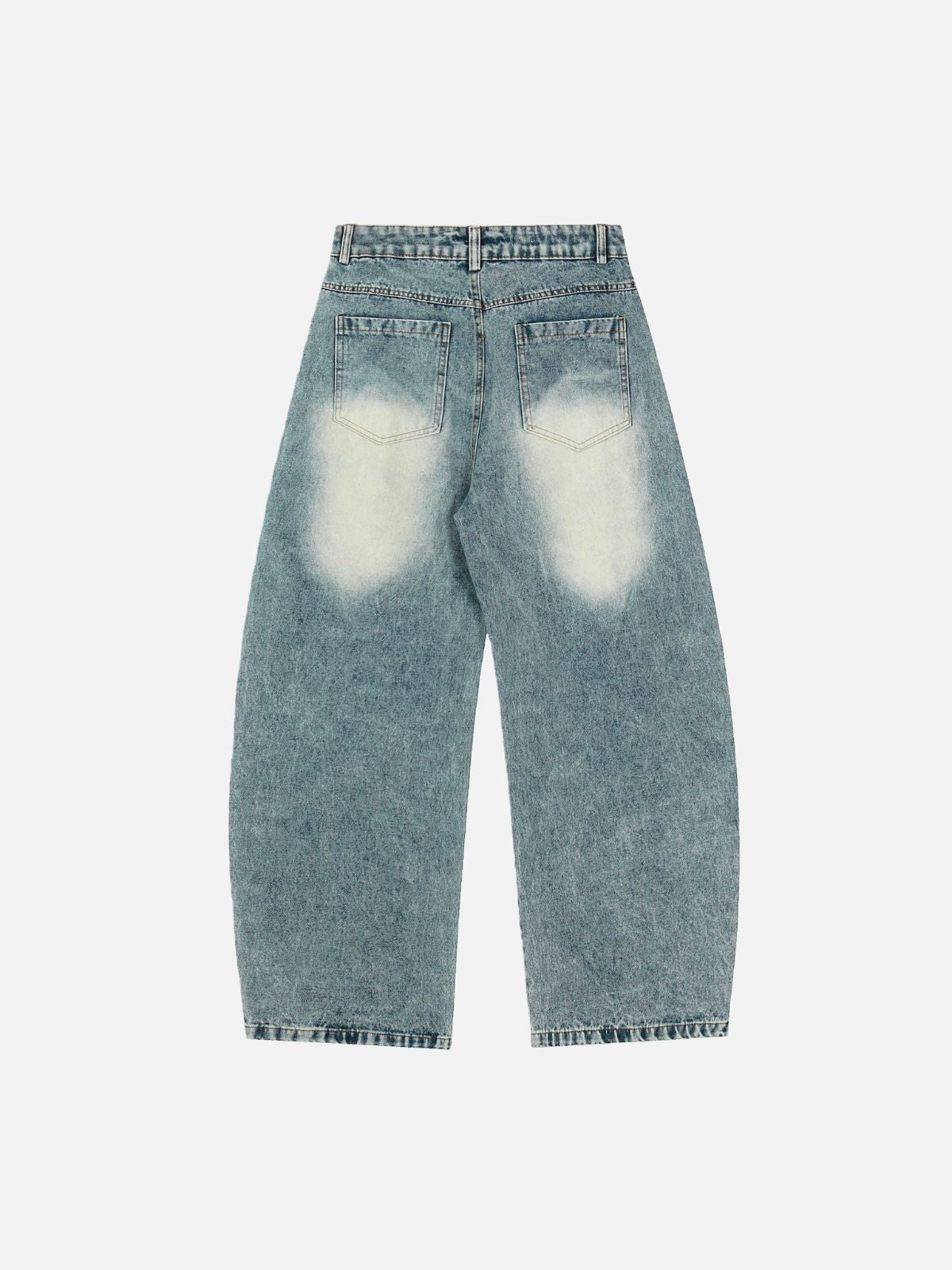 Haaura Splatter Bow Heart Wide-Leg Baggy Jeans