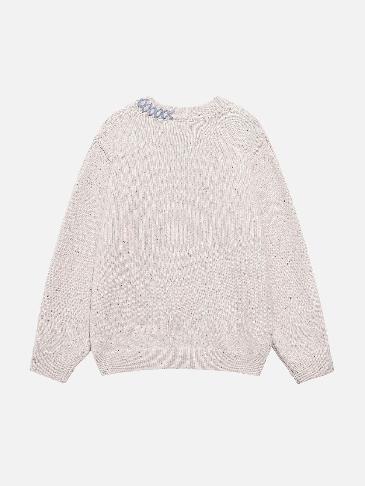 Haaura Embroidered Crewneck Sweater