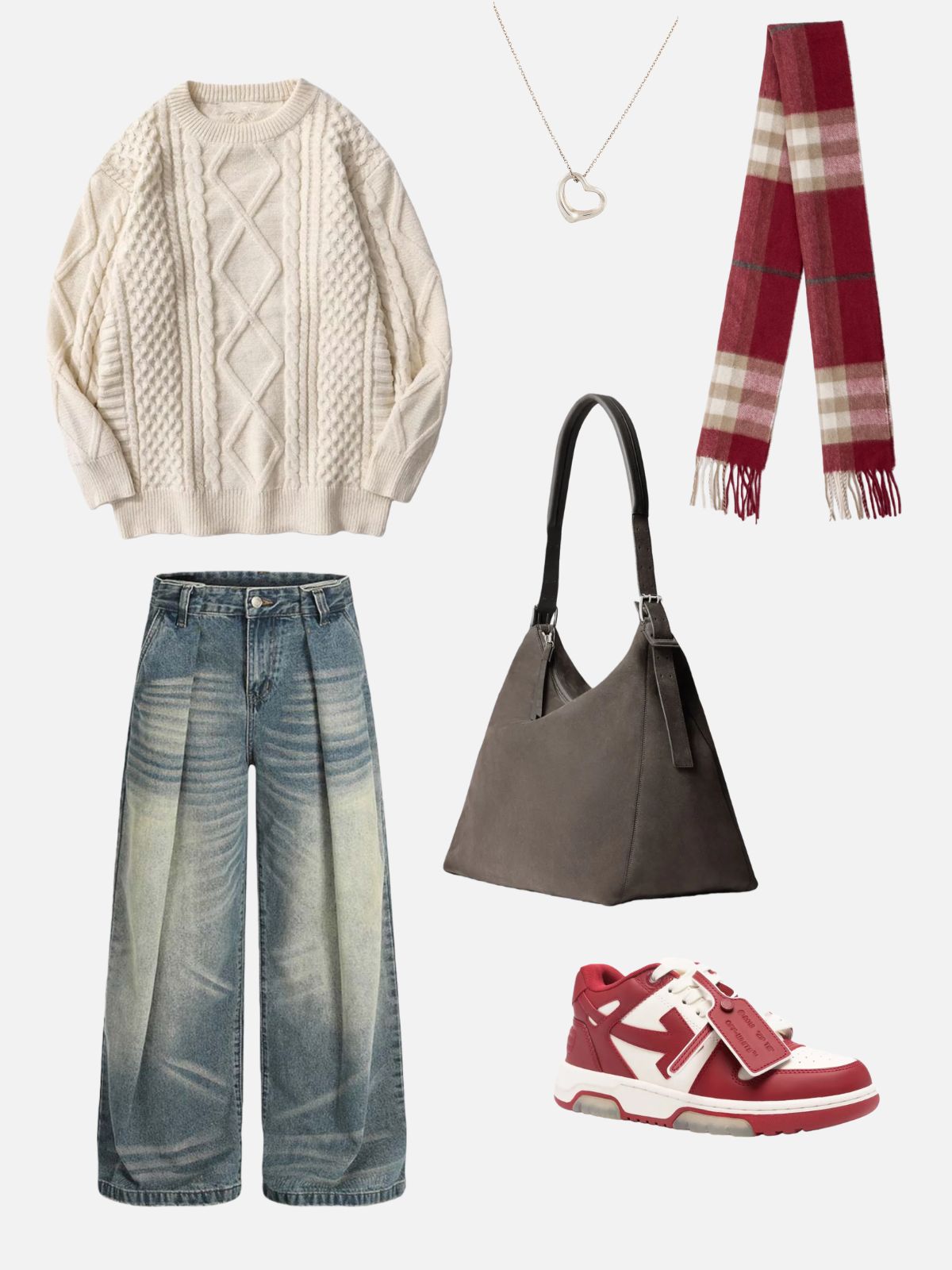 Haaura Retro 90s Cable Knit Sweater