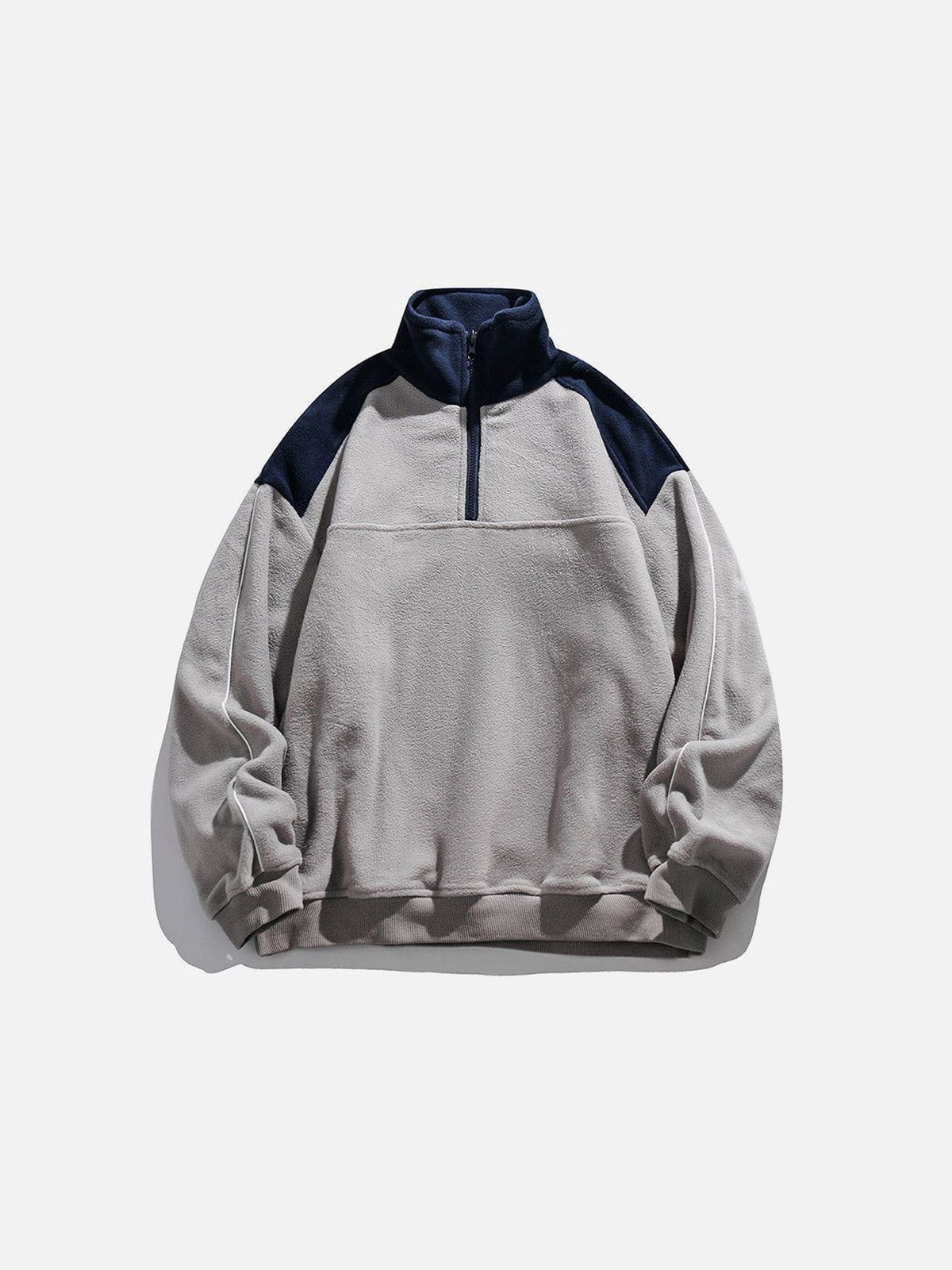 Haaura Color Blocking Quarter-Zip Sweatshirt