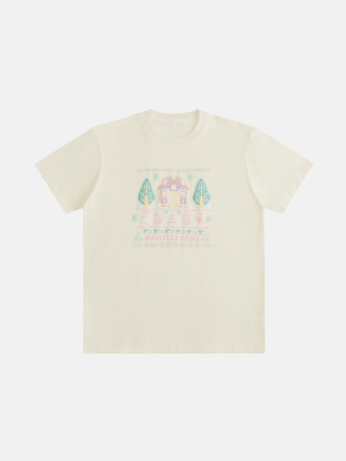 Haaura Pixel Snow Scene Short Sleeve Tee