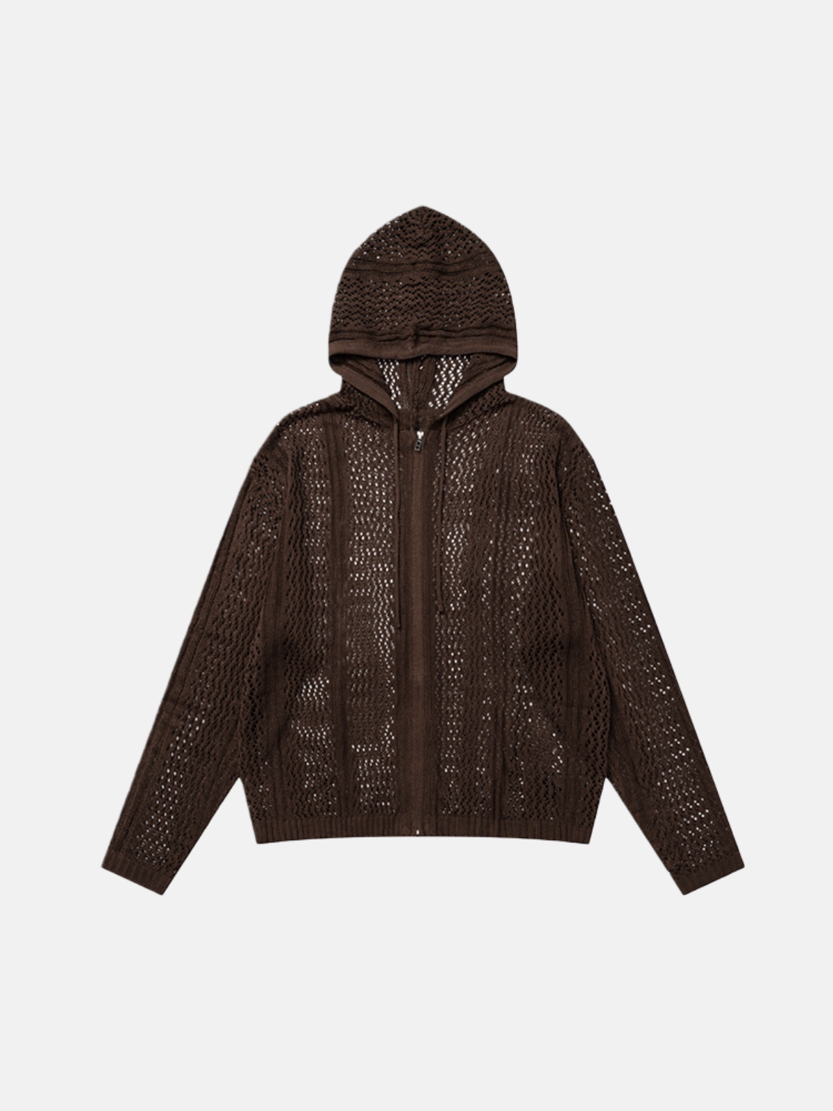 Haaura Open-Knit Zip Hoodie