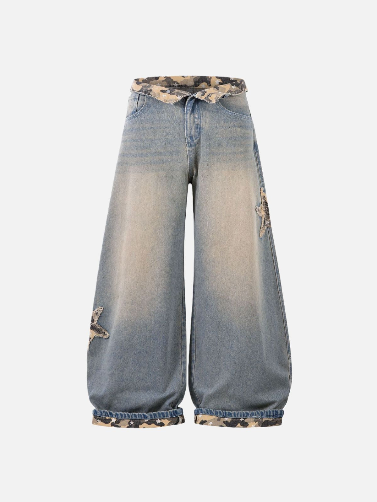 Haaura CAMO Star Cuffed Baaggy Jeans