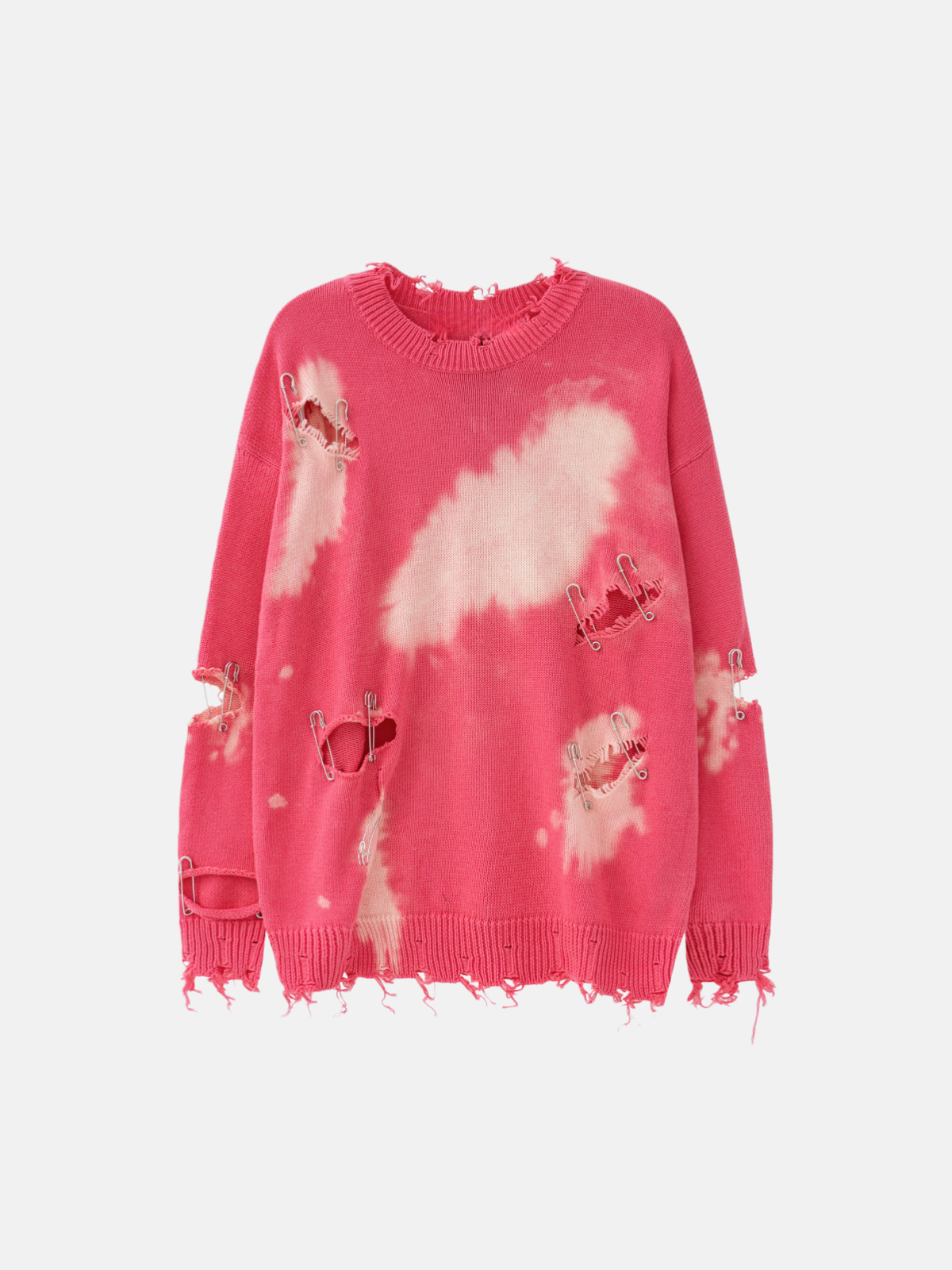 Haaura Paperclip Broken Design Knit Sweater