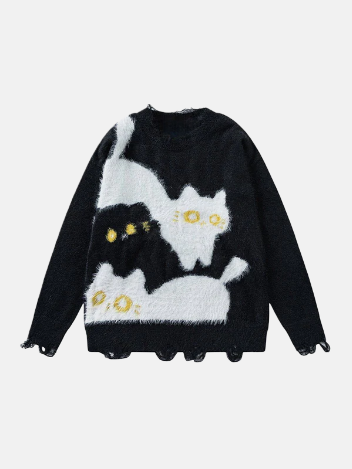 Haaura Color Blocking Cat Sweater