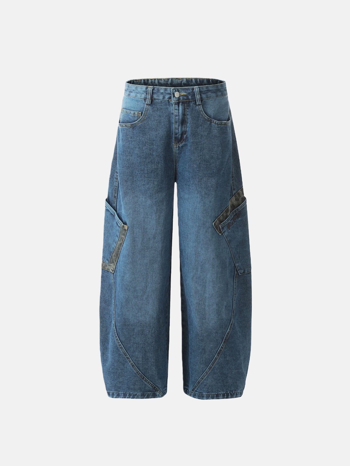 Haaura Patch Wide-Leg Jeans