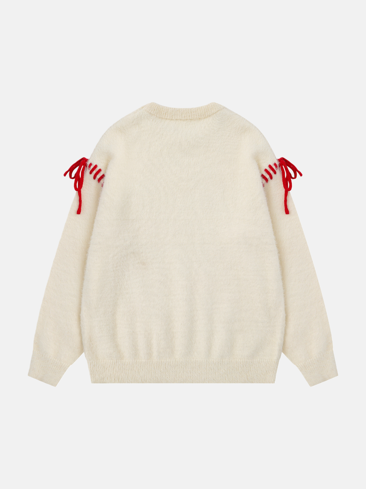 Haaura Doodle Garden Be in moonfin Bow-Tie Knit Sweater