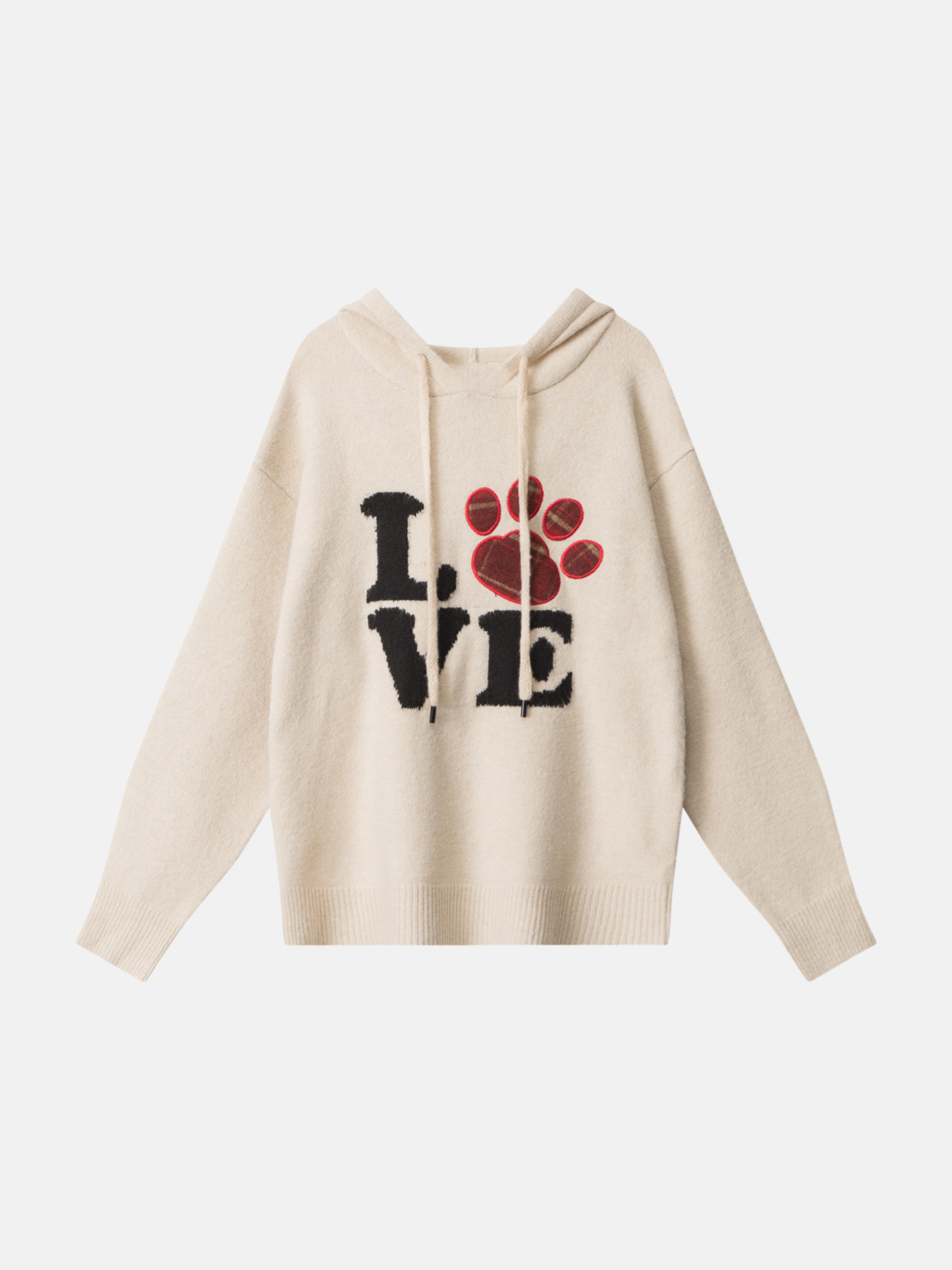 Haaura LOVE Paw Print & Nordic Graphic Hoodie