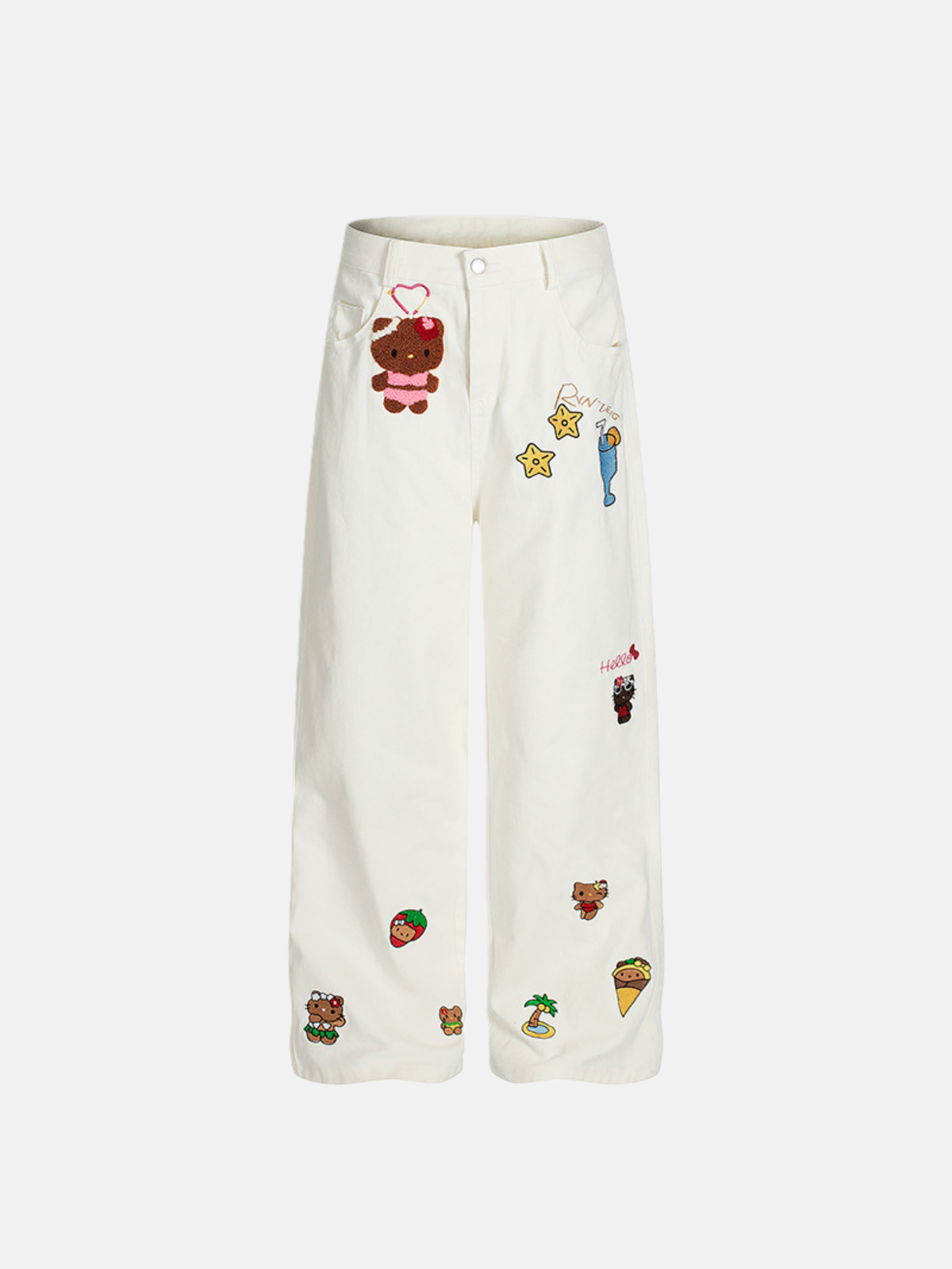 Haaura Playful Teddy Baggy Jeans