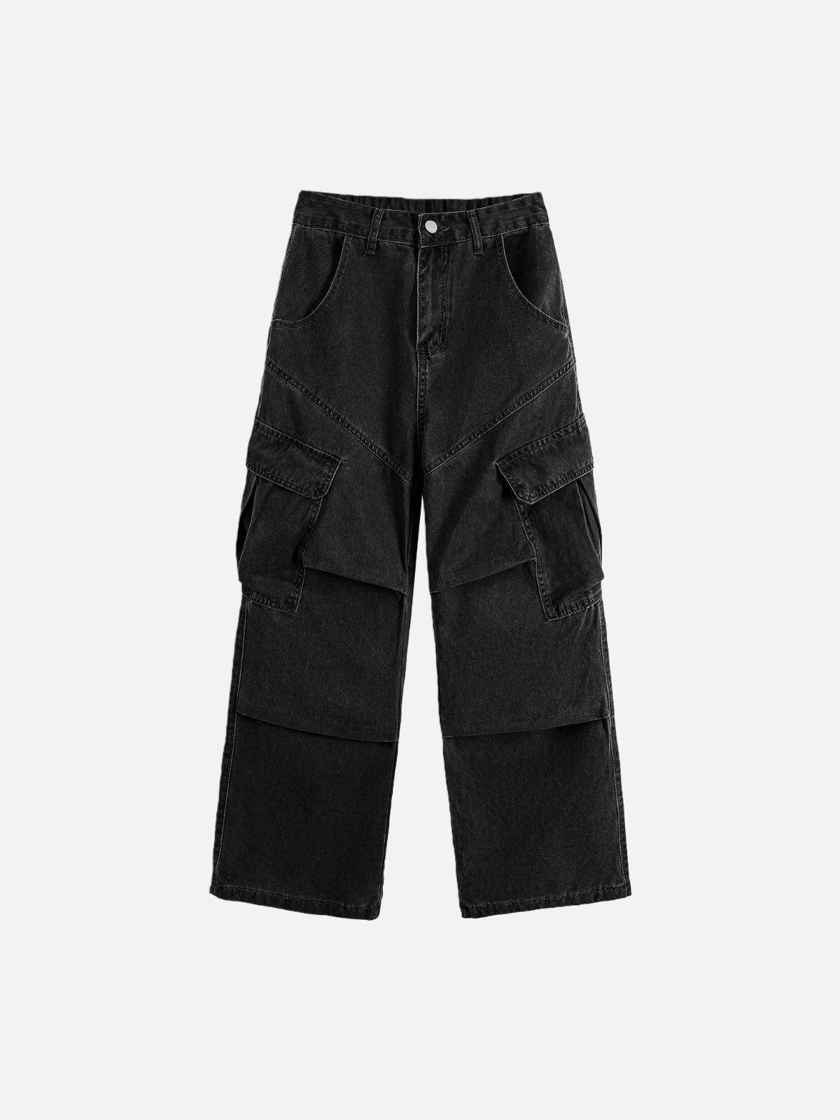 Haaura Layered Pleat Cargo Super Baggy Pants
