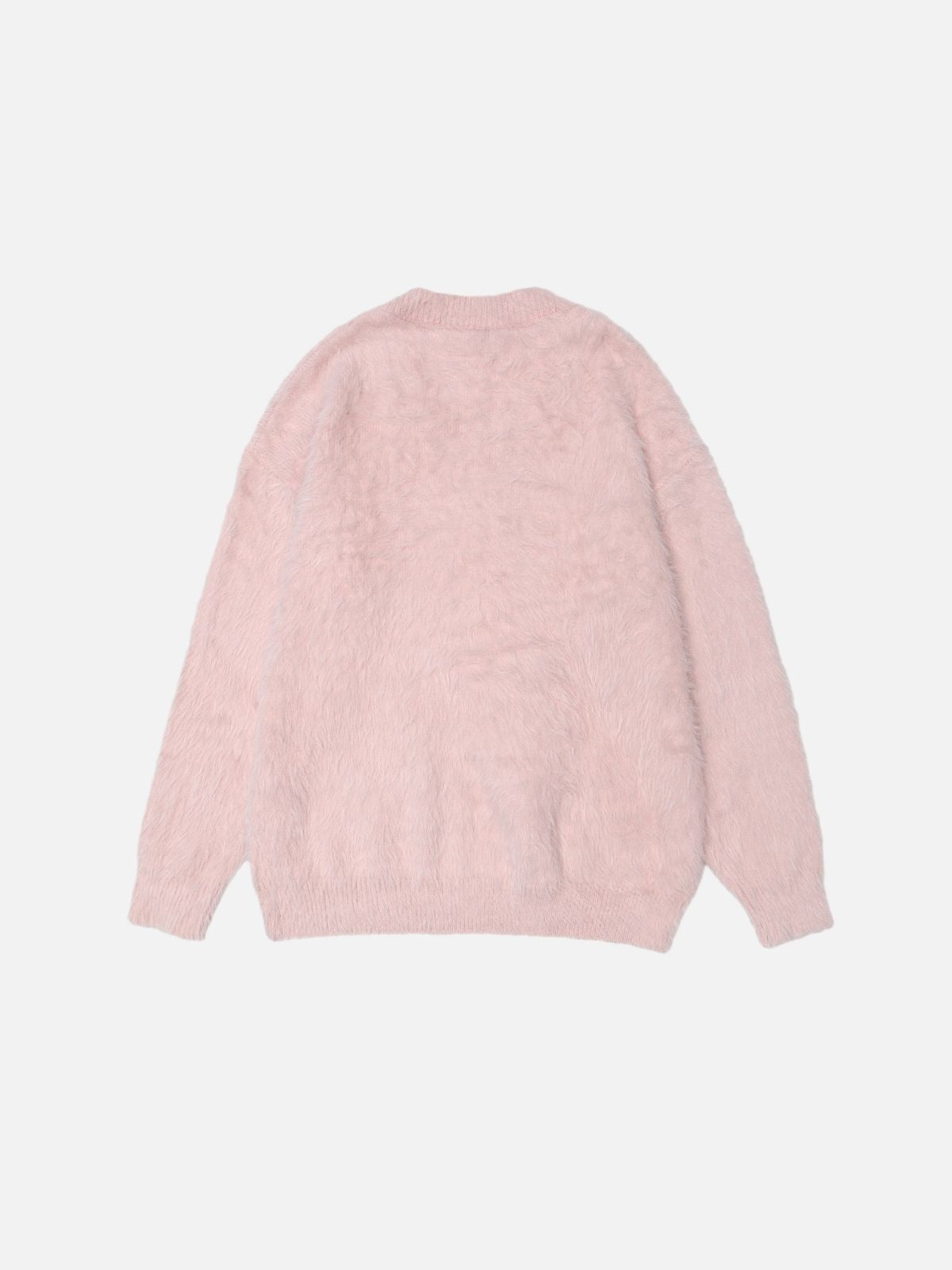 Haaura Plush Puppy Bow V-Neck Sweater