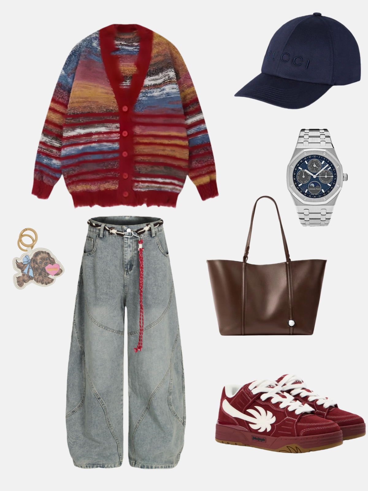 Haaura Fringe Stripe Cardigan