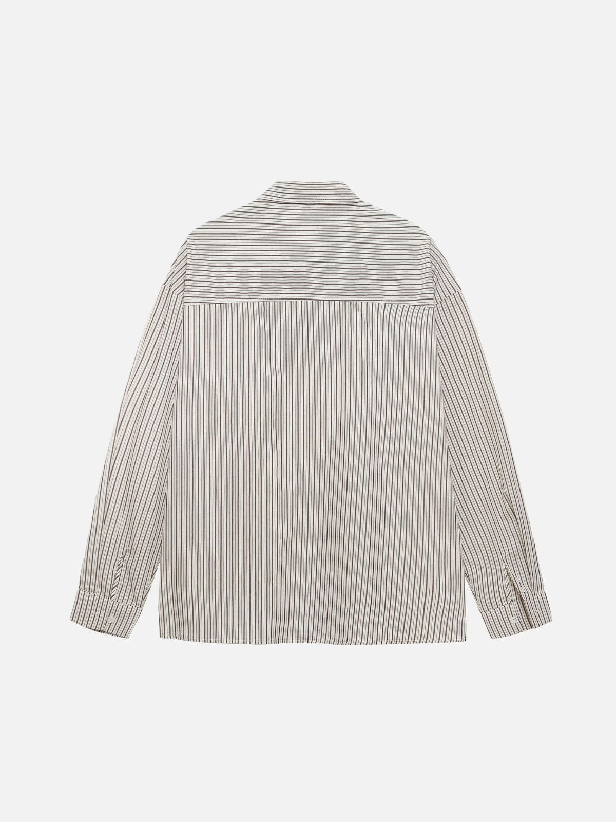 Haaura Stripe Accent Long Sleeve Shirt