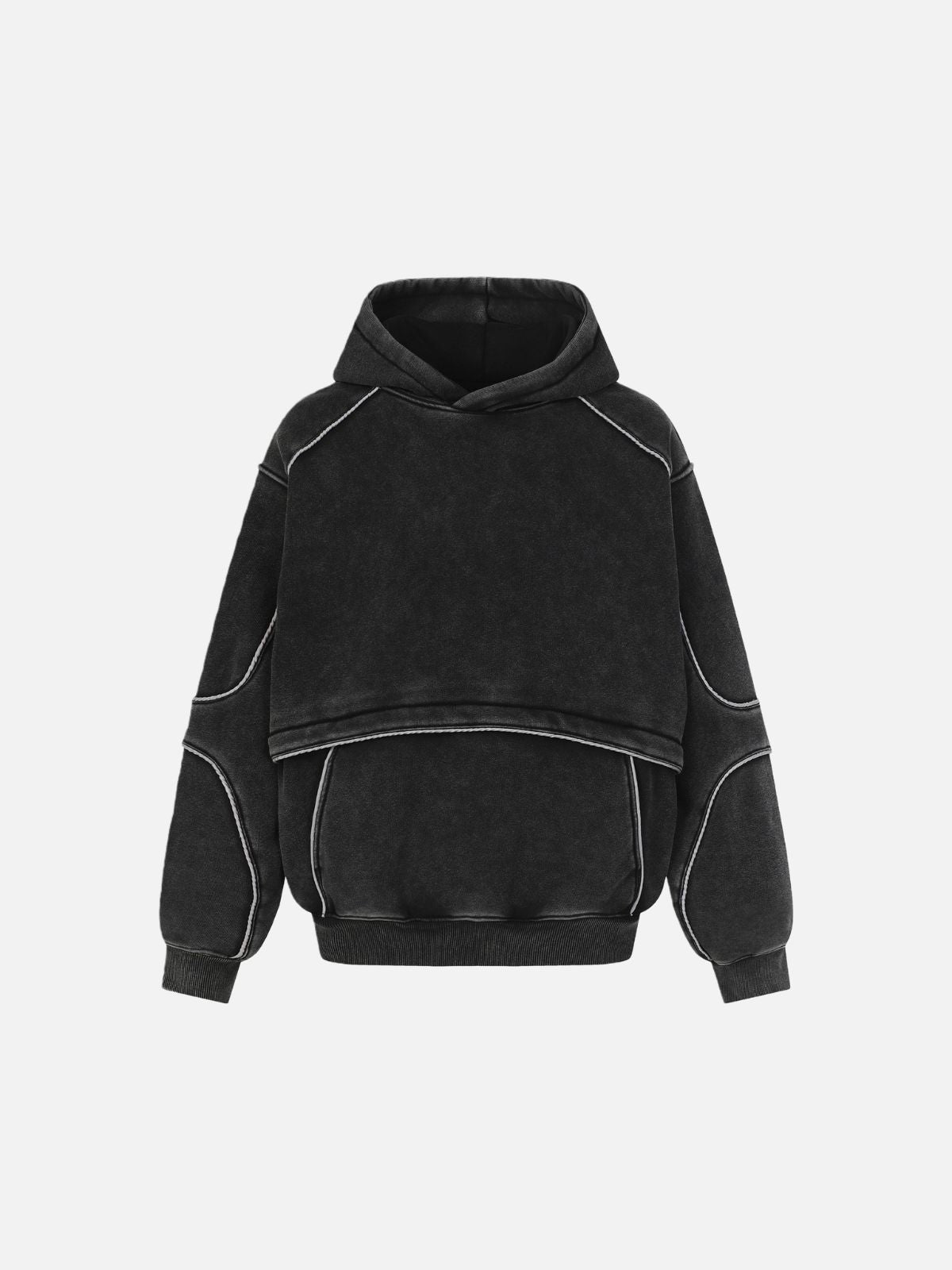 Haaura Distressed Stitch Detail Hoodie