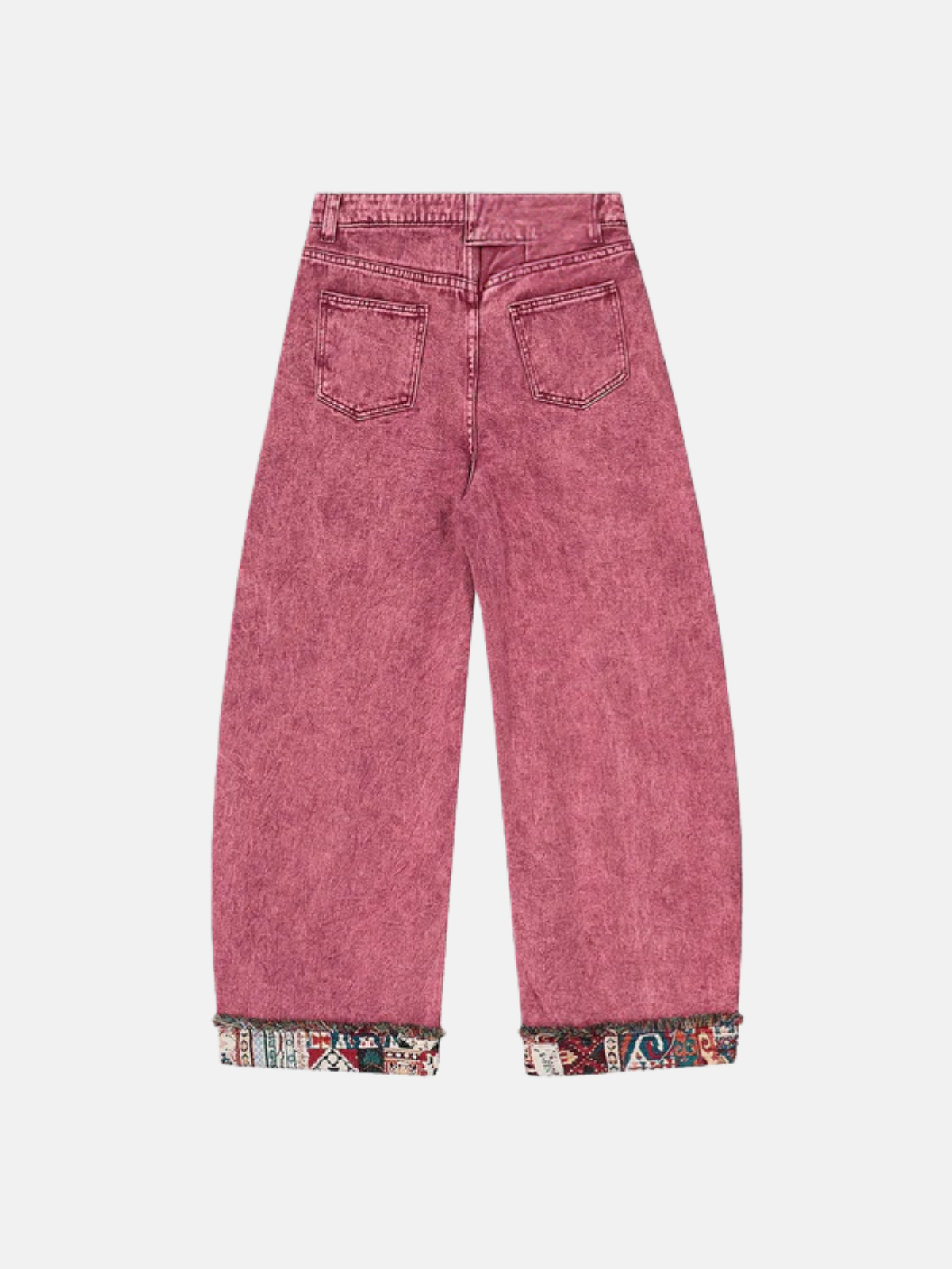 Haaura Frayed Ethnic Baaggy Barrel Jeans