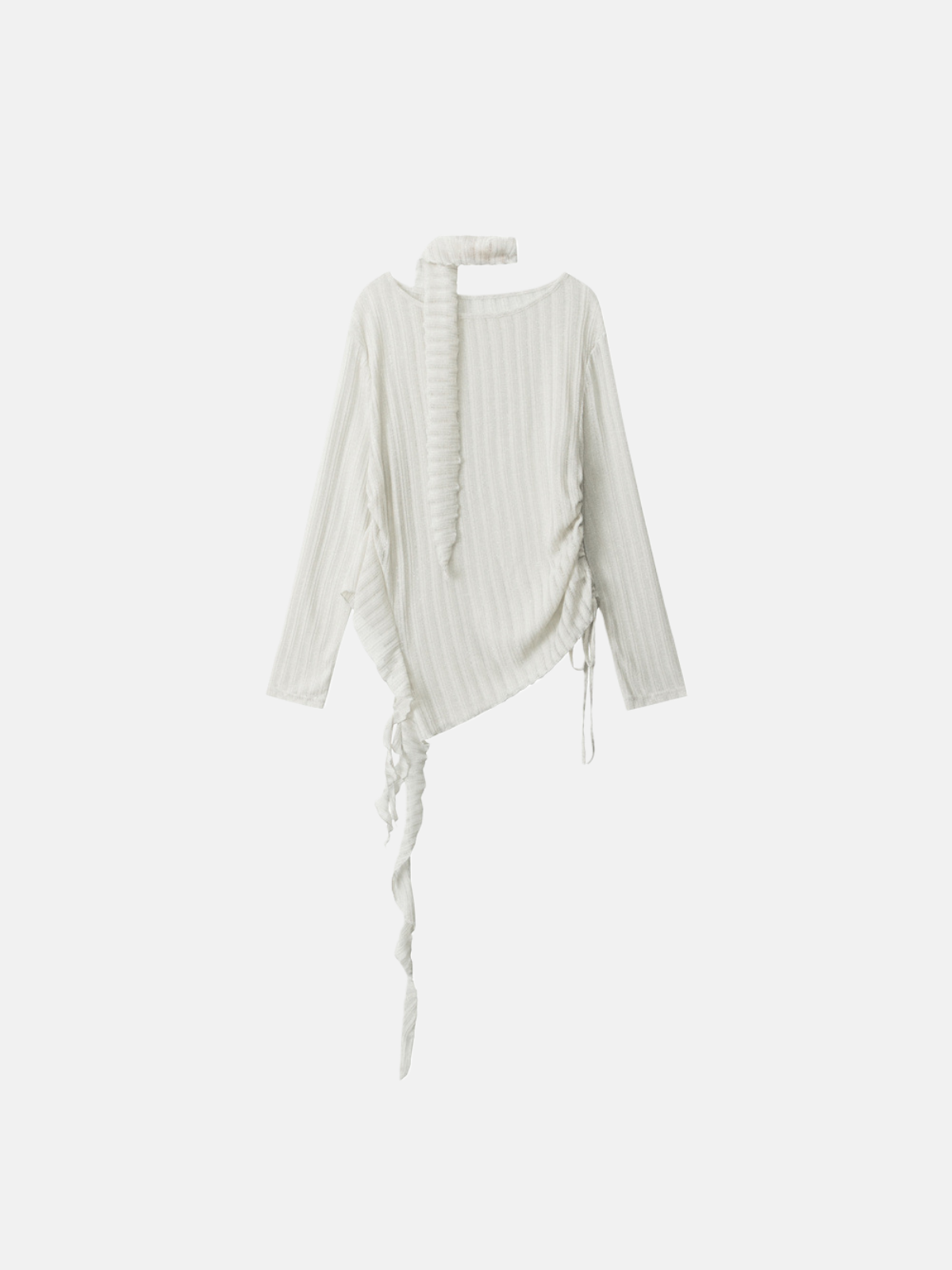 Haaura Draped Tie Asymmetric Crop Top