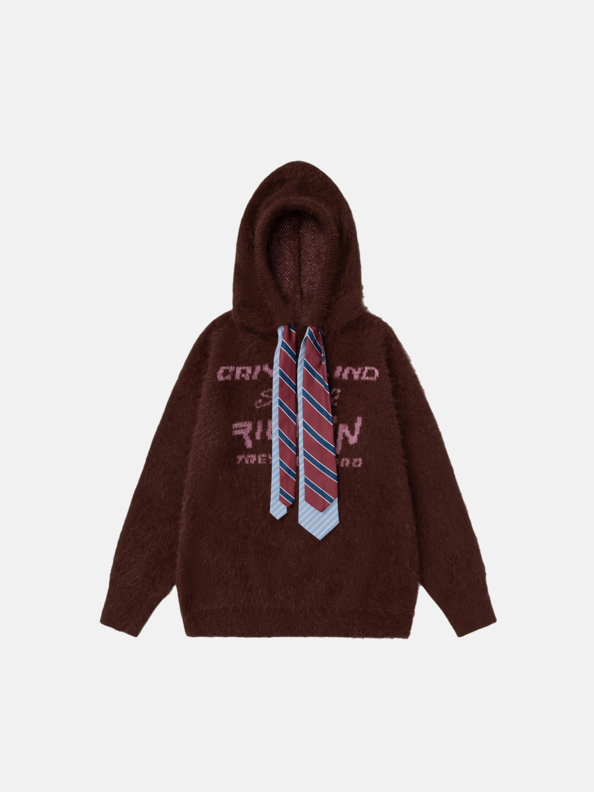 Haaura Zopfstrick-Hoodie mit Zopfmuster