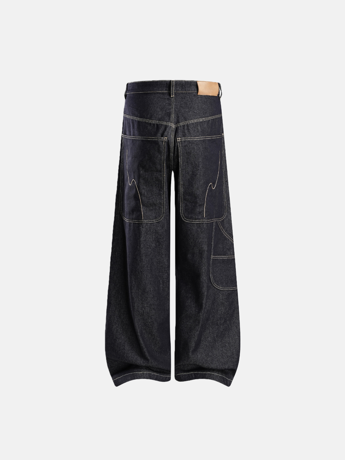 Haaura Stitch Raw Baaggy Jeans